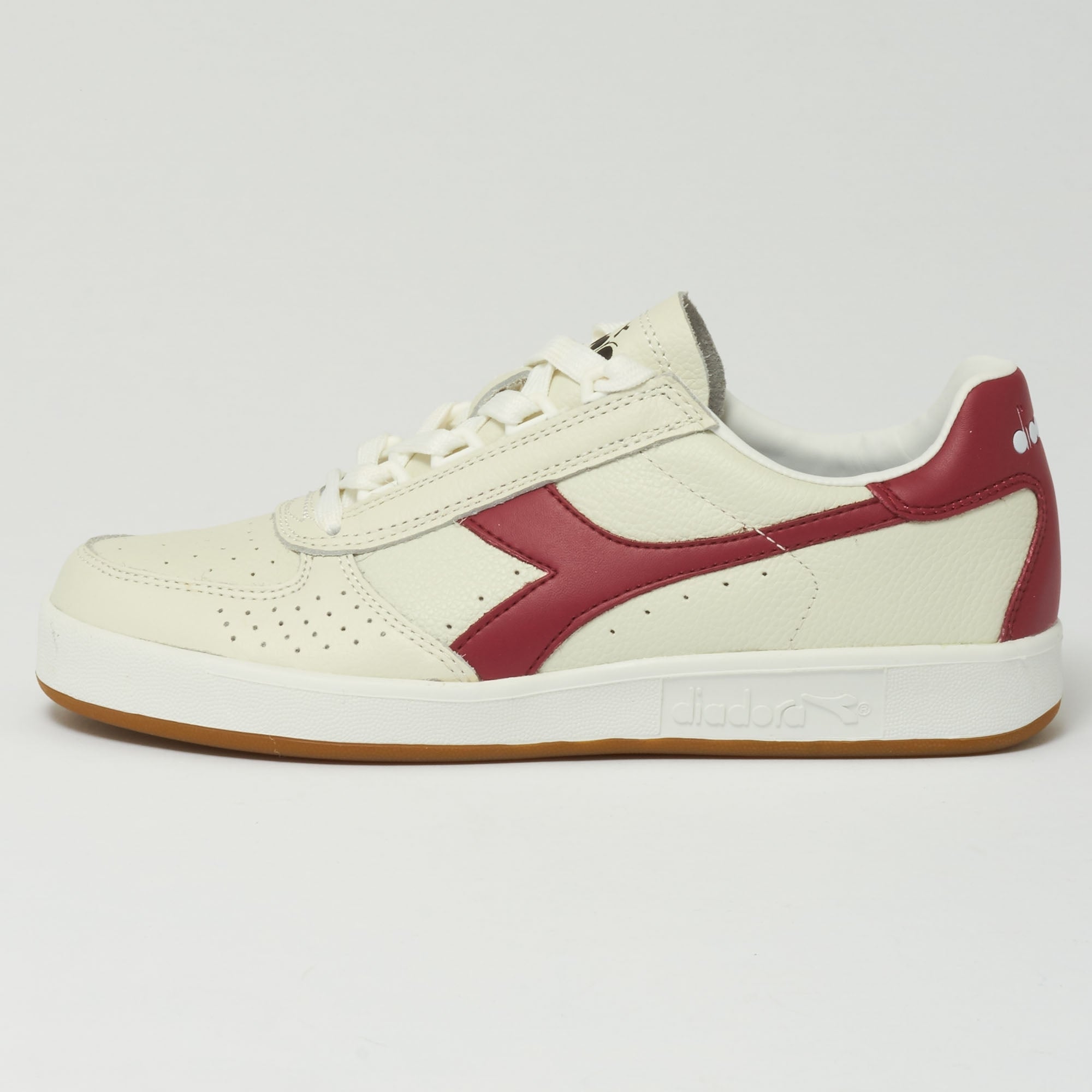 Diadora Borg Elite - White & Tibetan Red – Stuarts London