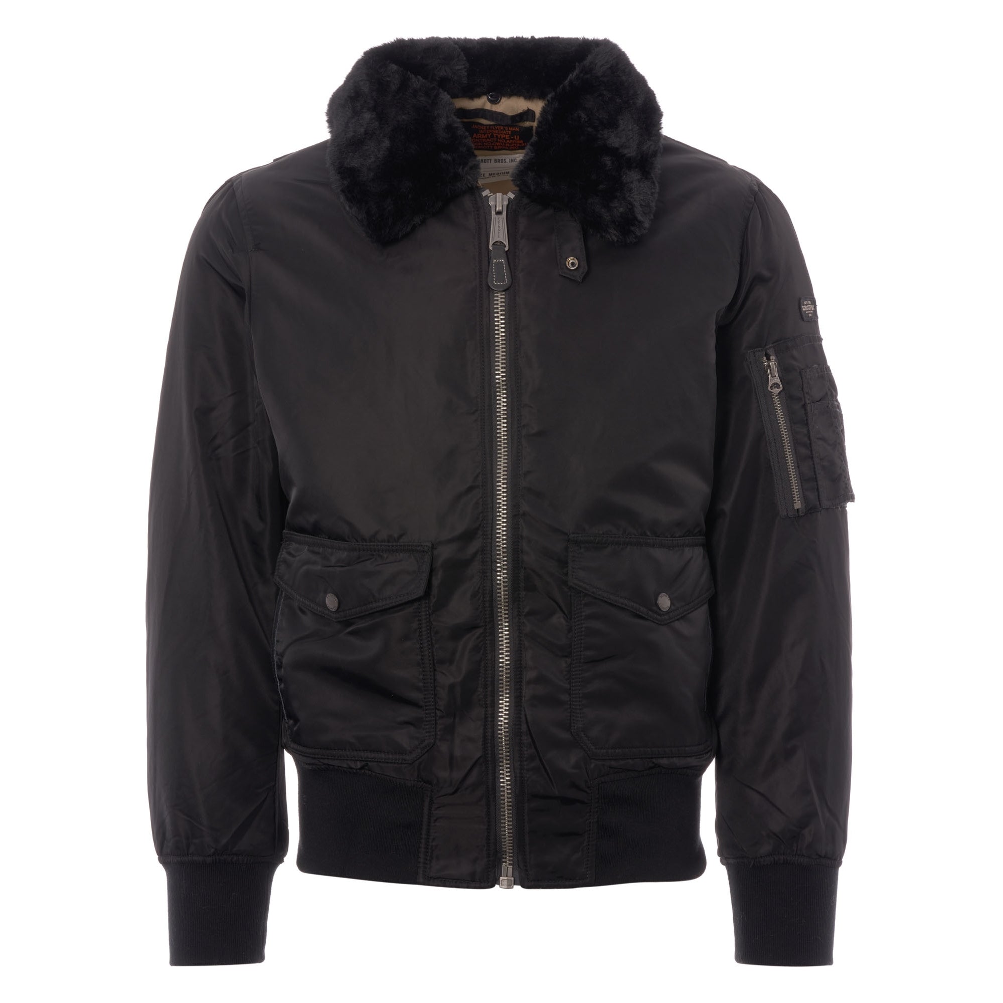 Schott NYC Ohara Flight Jacket - Black – Stuarts London