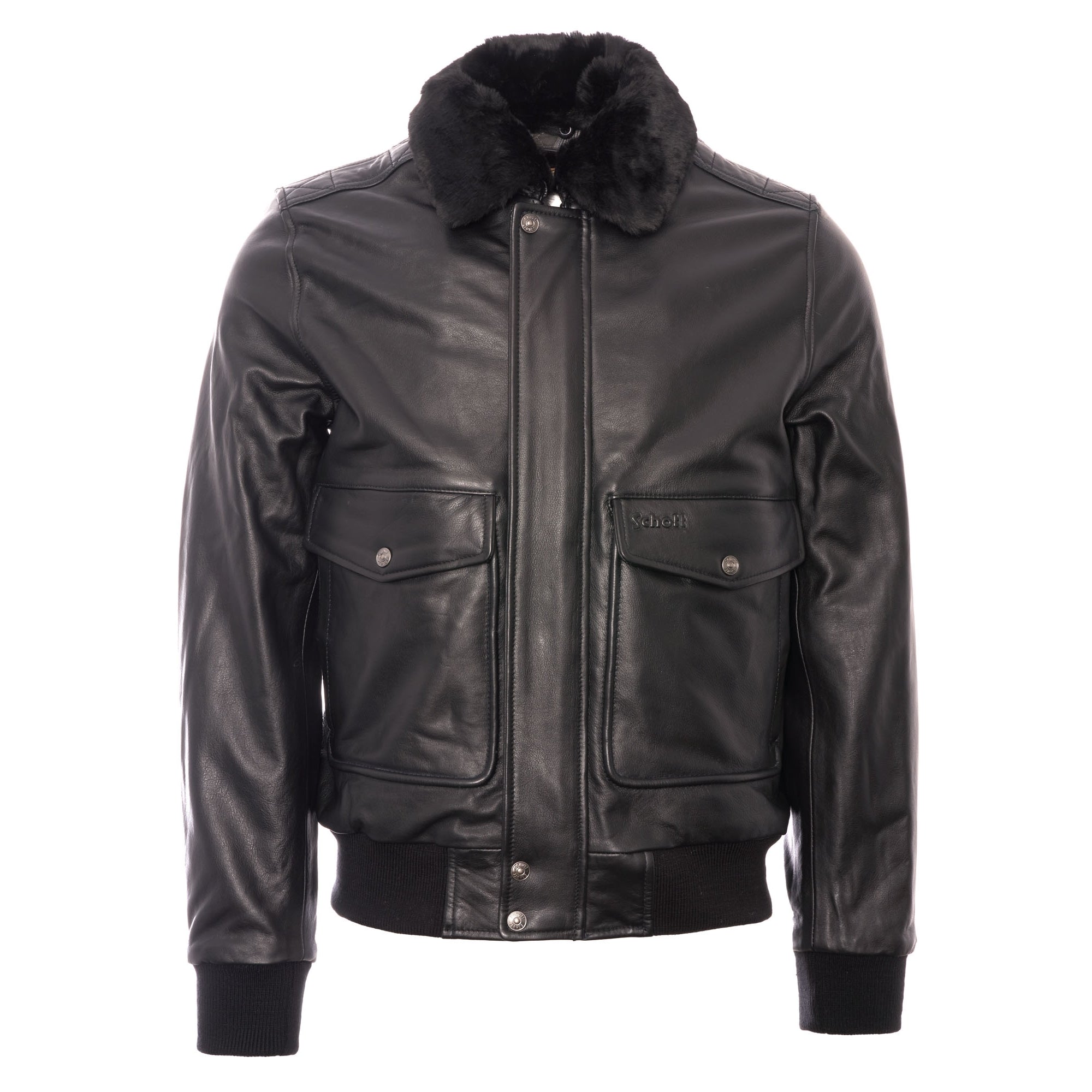 Schott NYC LC5331X Leather Pilot Jacket - Antic Black – Stuarts London