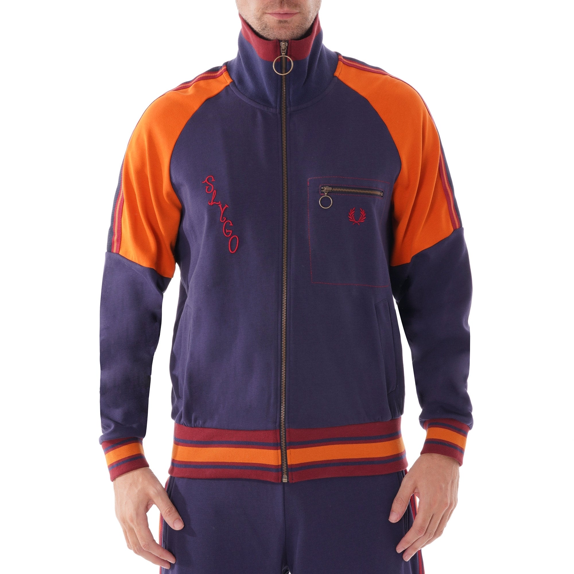 Fred Perry × Nicholas Daley フレッドペリー ジャージ Fred Perry X Nicholas Daley Track Jacket - Bright Navy – Stuarts