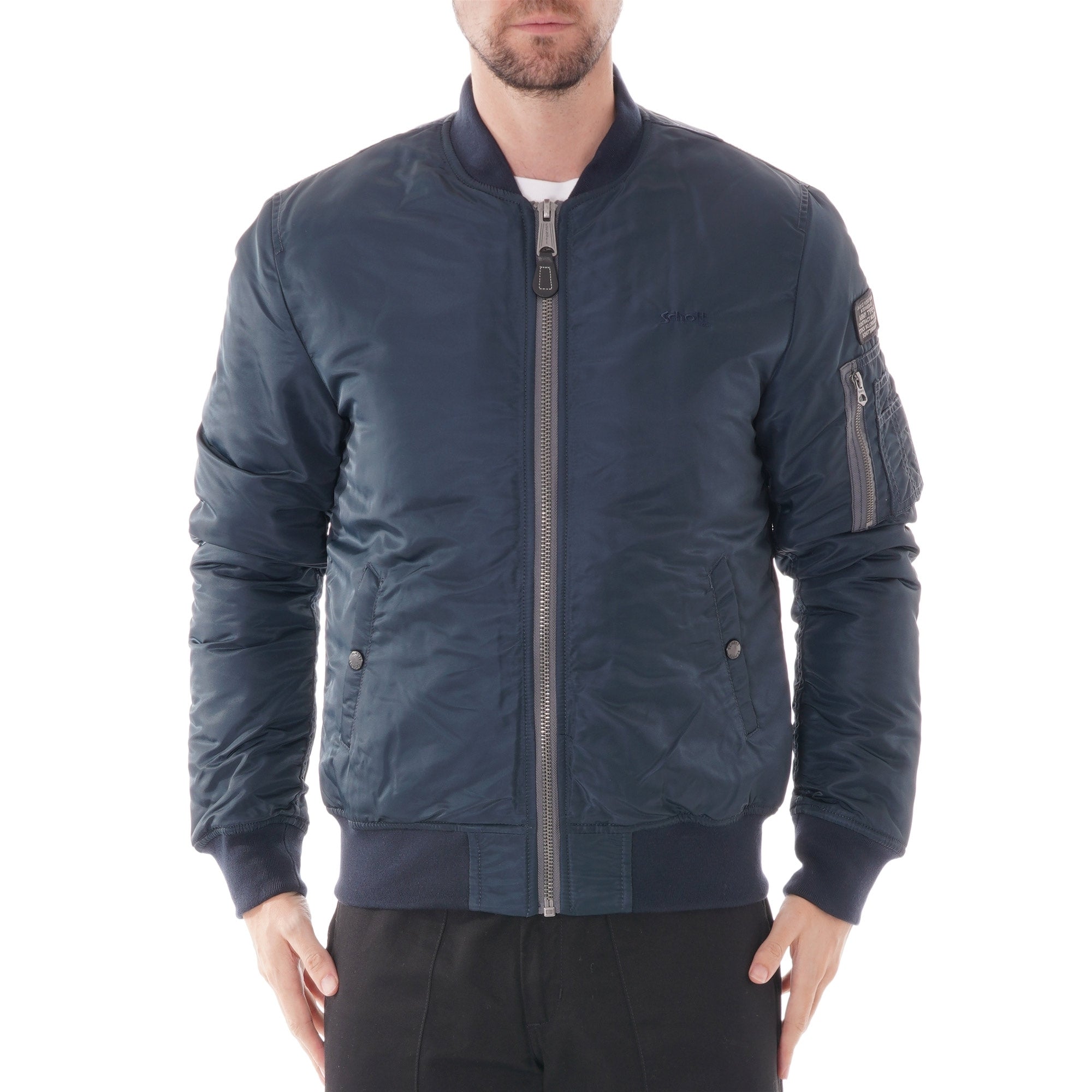 Schott NYC MA1 Bomber Jacket - Navy – Stuarts London