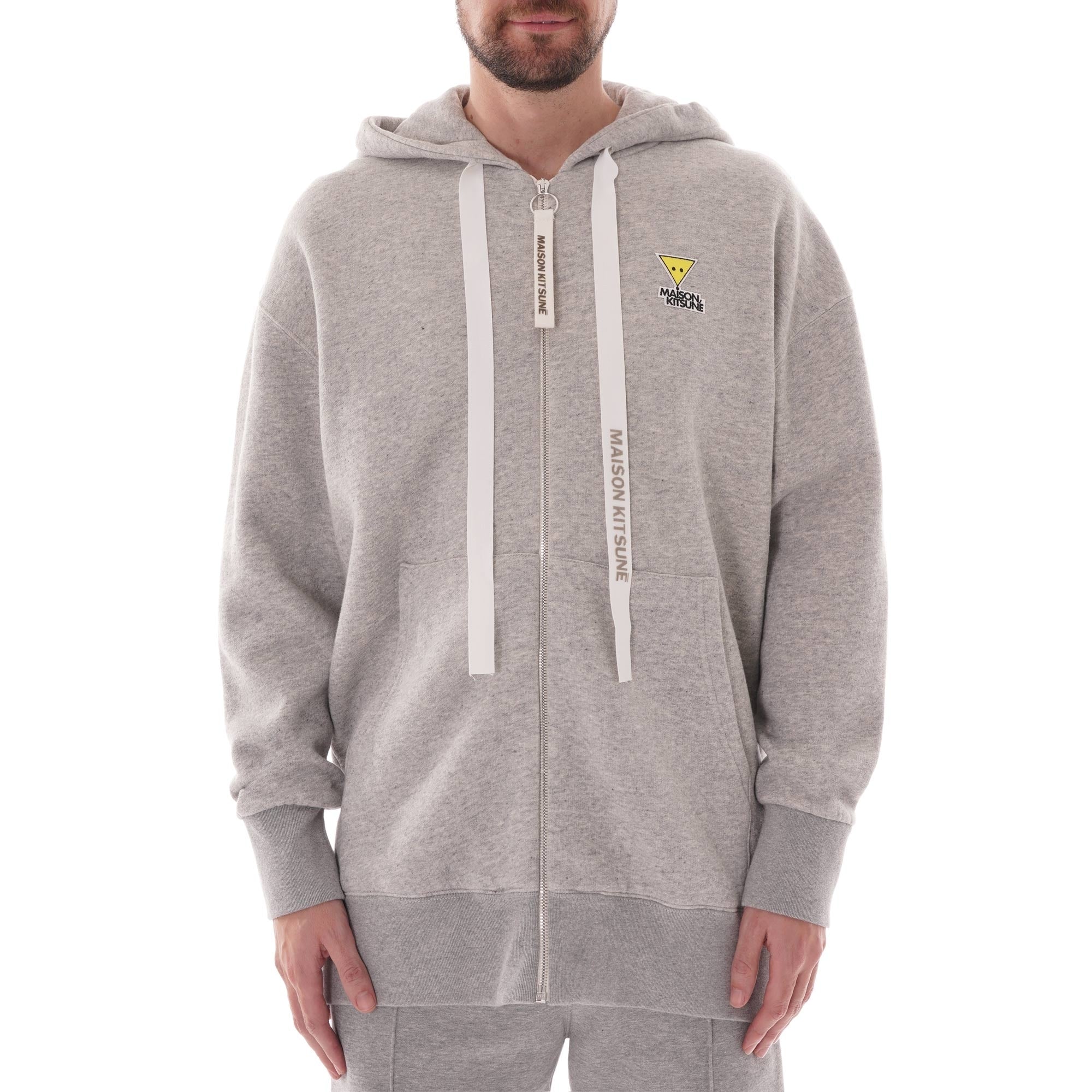 Maison Kitsune Oversized Zipped Hoodie - Grey – Stuarts London
