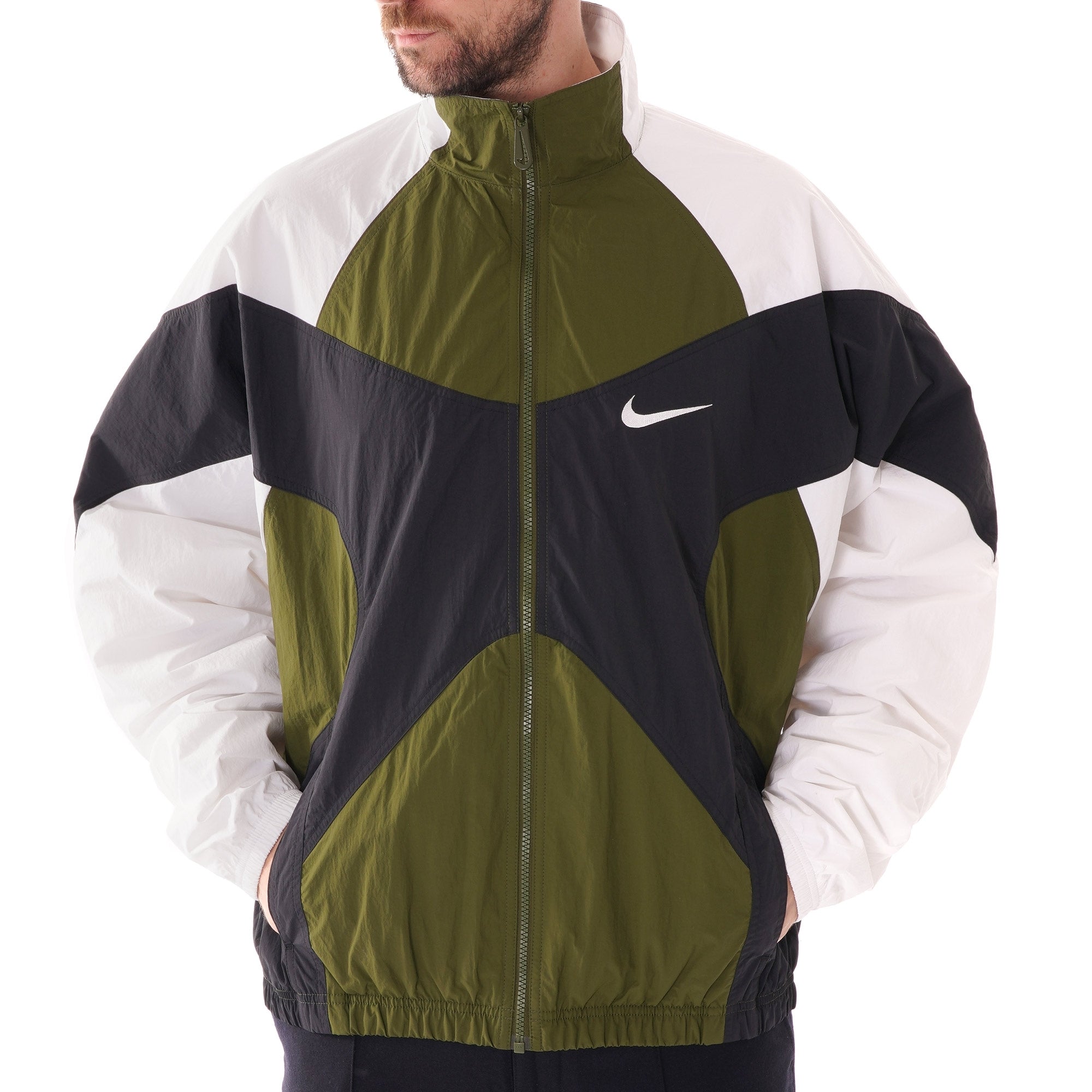 Nike Reissue Woven Shell Track Jacket - Legion Green & Black