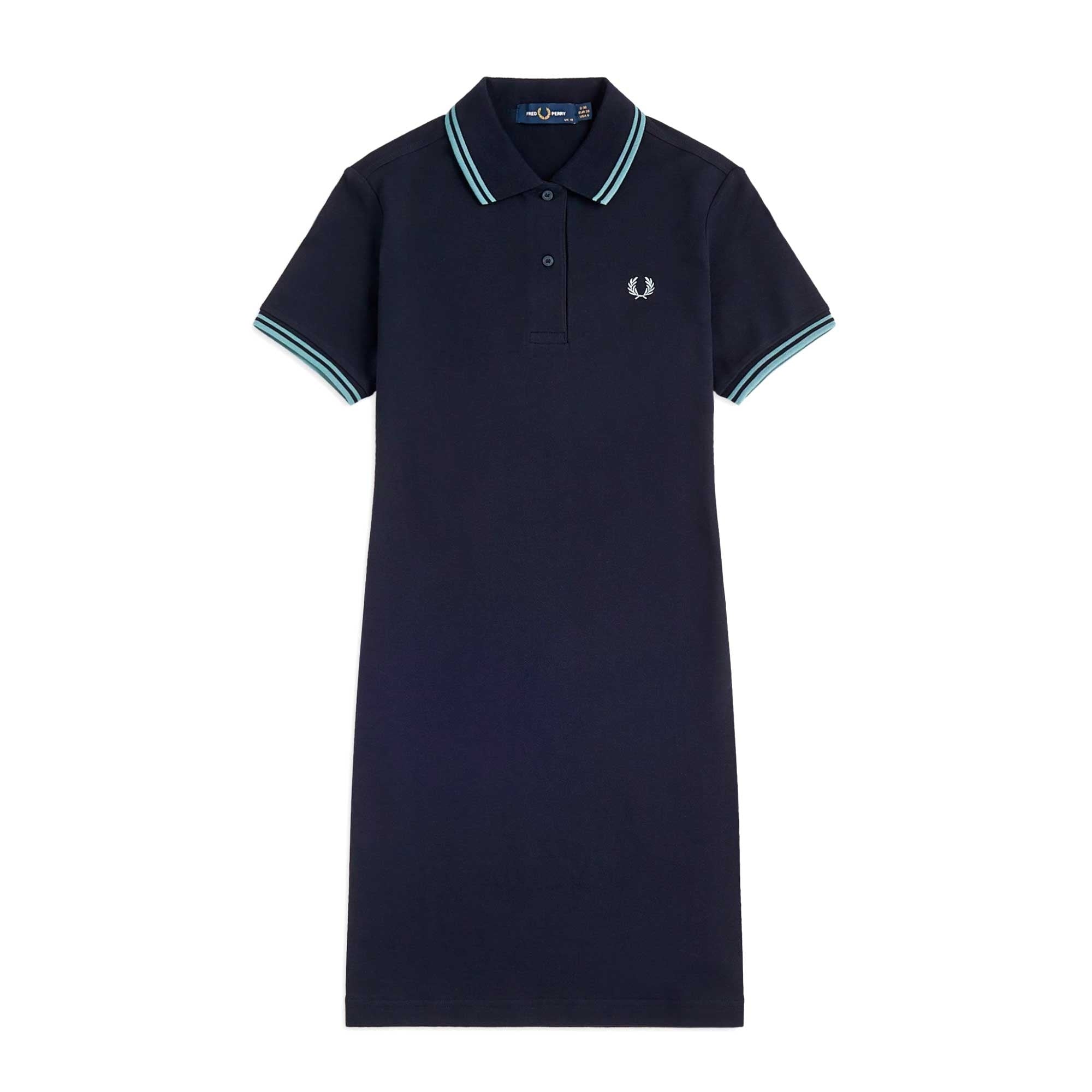 Fred Perry Womens Twin Tipped Polo Shirt Dress - Navy – Stuarts London