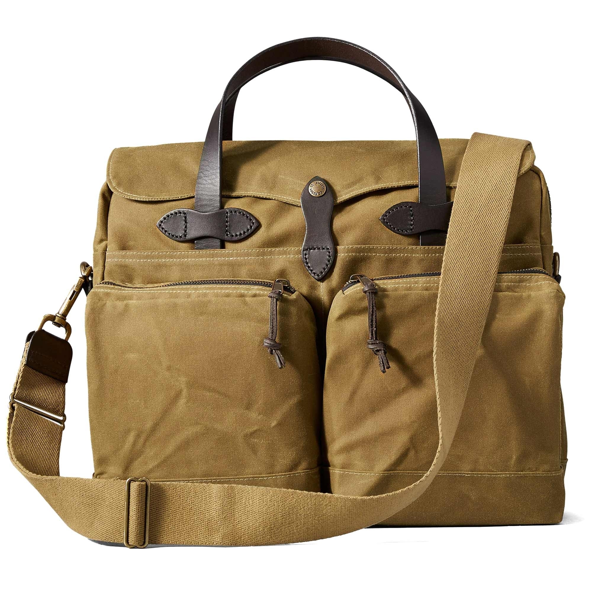 Filson 24 Hour Tin Briefcase - Dark Tan | 11070140 | Stuarts London