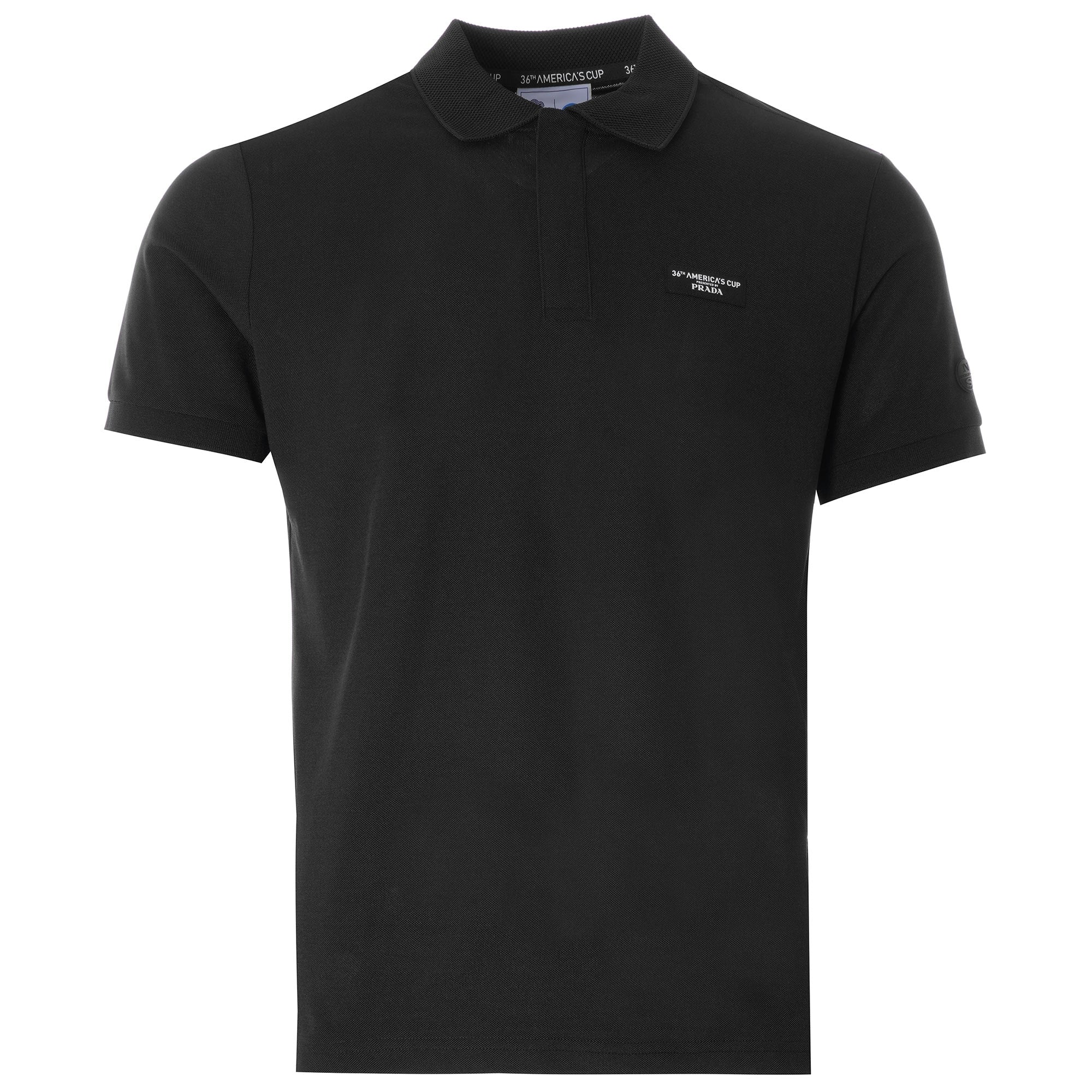 AC36 Prada X North Sails Howick Recycled PiquŽ Polo Shirt - Black