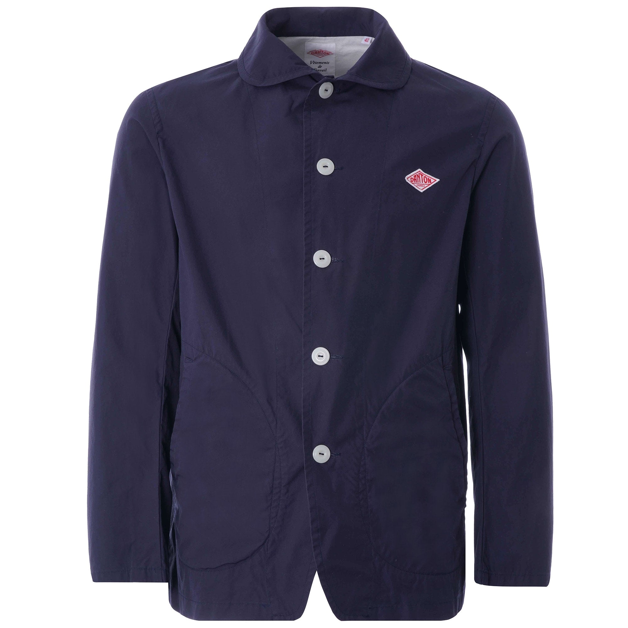 Danton Rounded Collar Jacket - Navy – Stuarts London