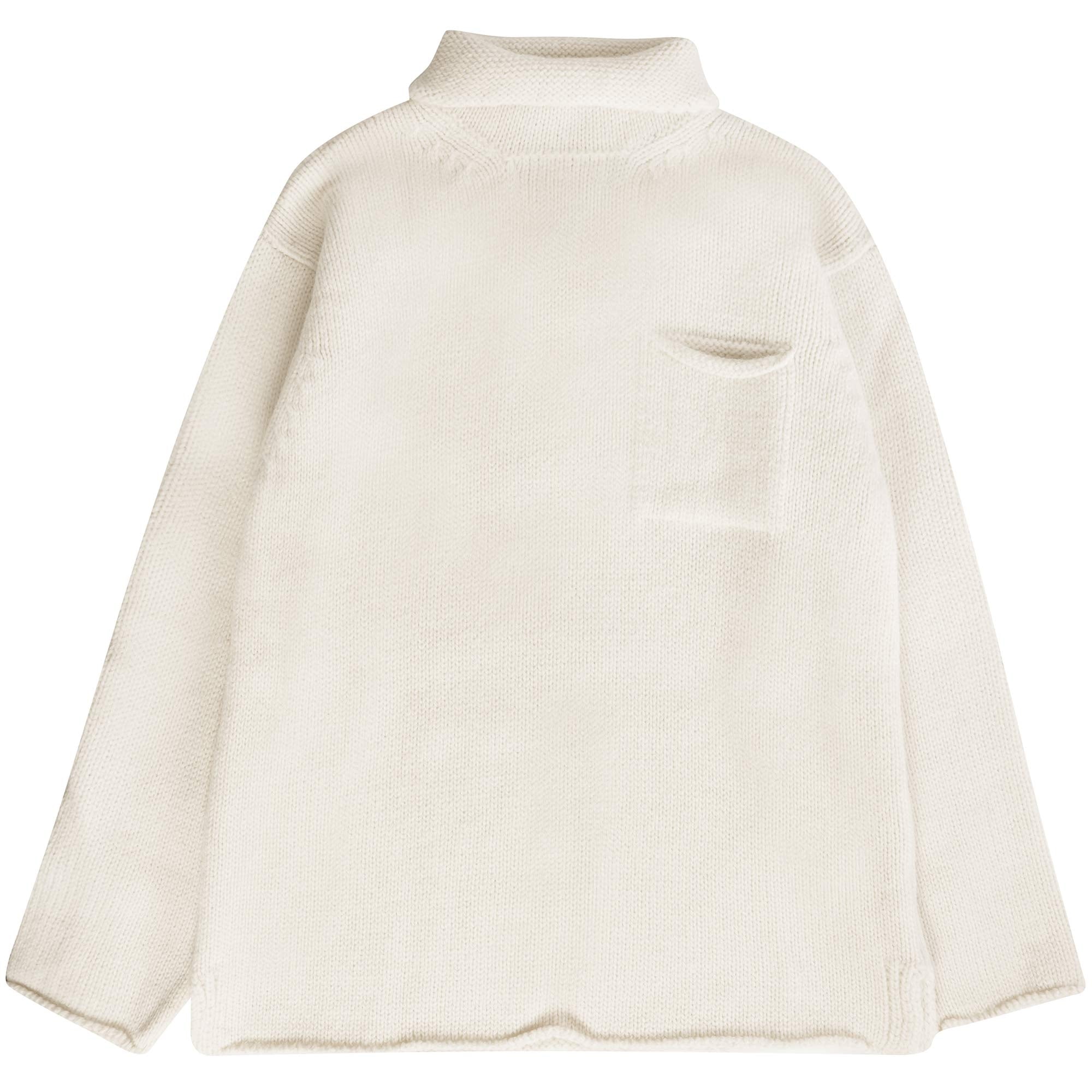 Nigel Cabourn Wool Roll Neck Jumper - Natural – Stuarts London