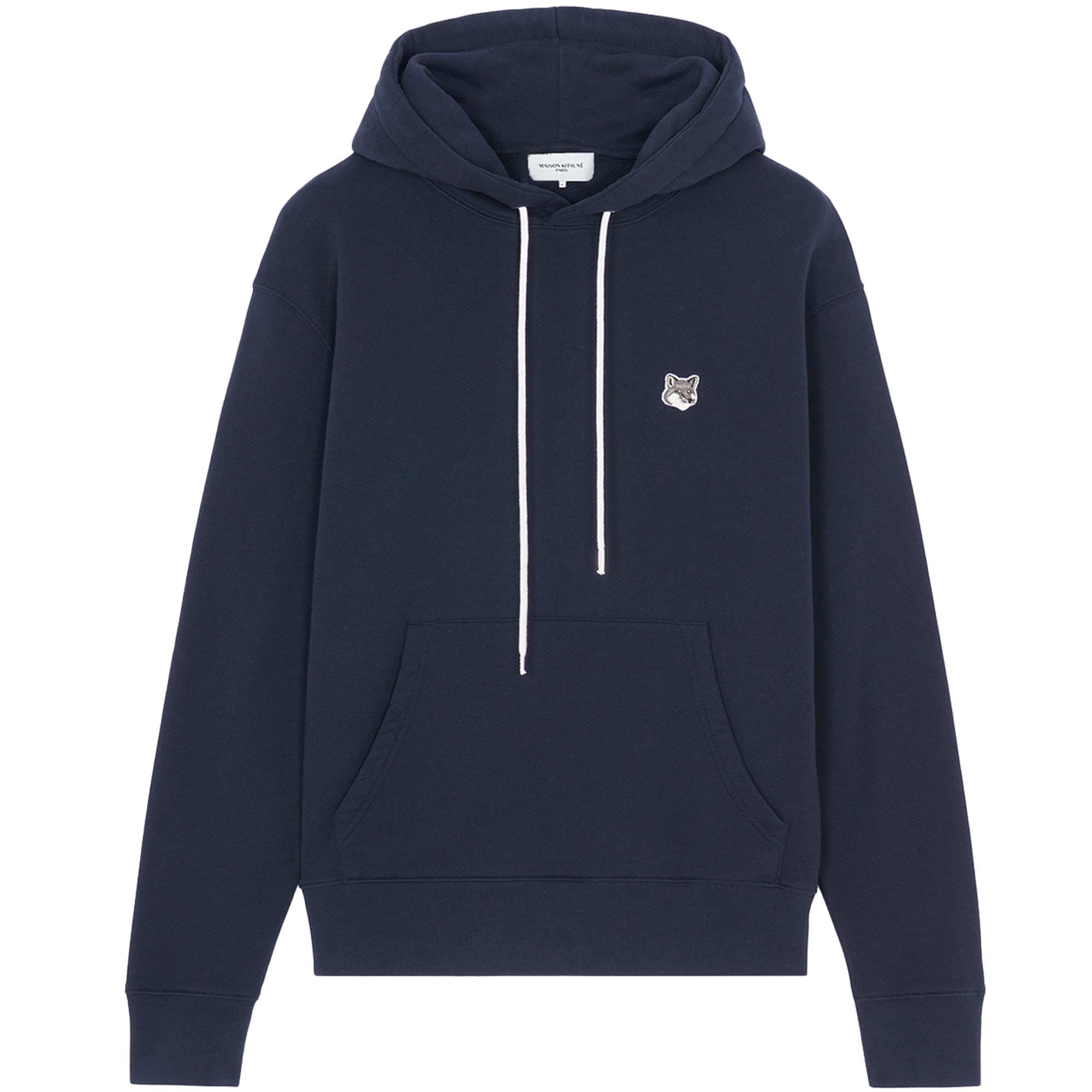 Maison Kitsune Grey Fox Head Patch Classic Hoodie - Navy – Stuarts