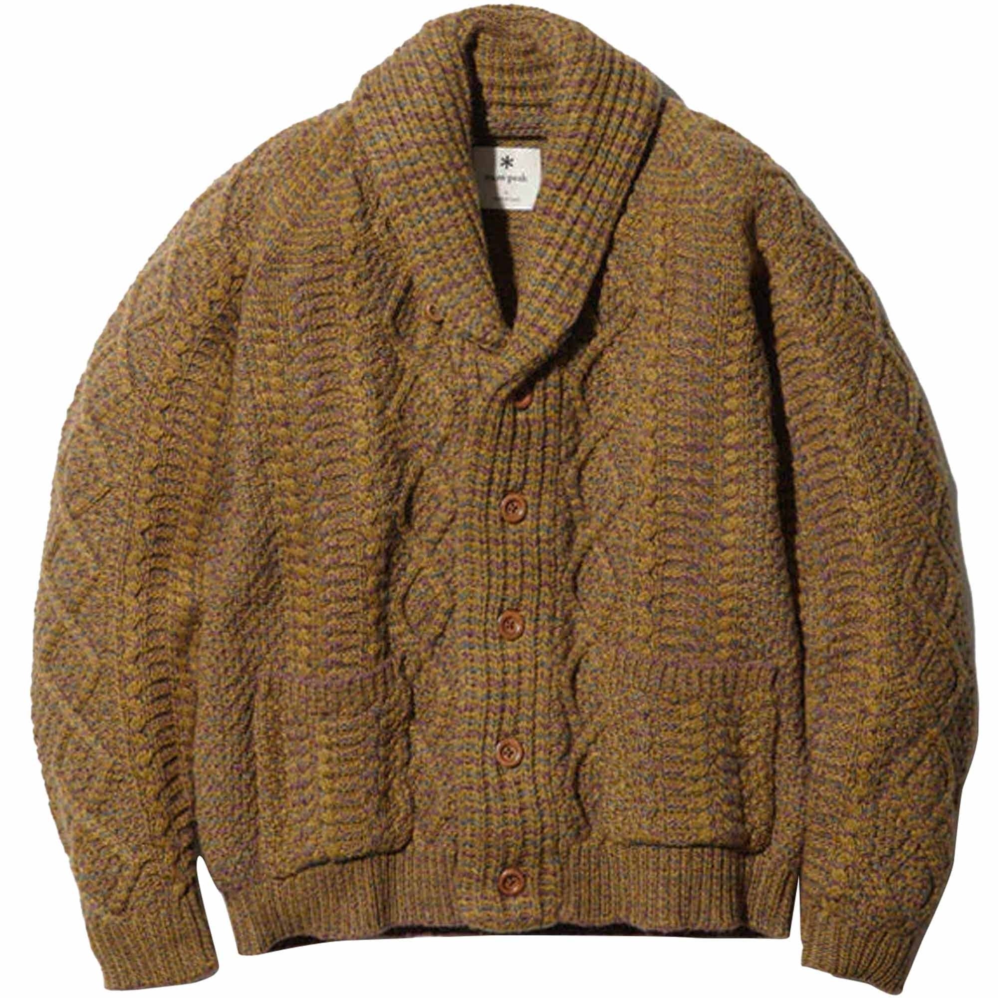 Snow Peak Alpaca Knit Cardigan - Mustard Mix – Stuarts London