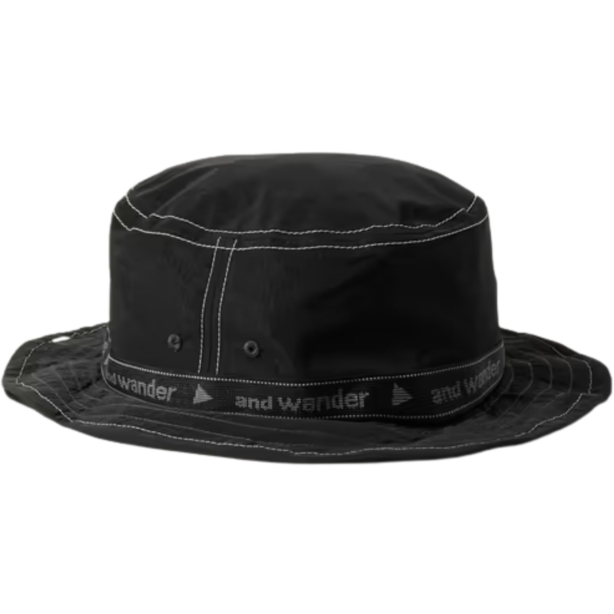 And Wander JQ Tape Bucket Hat - Black – Stuarts London