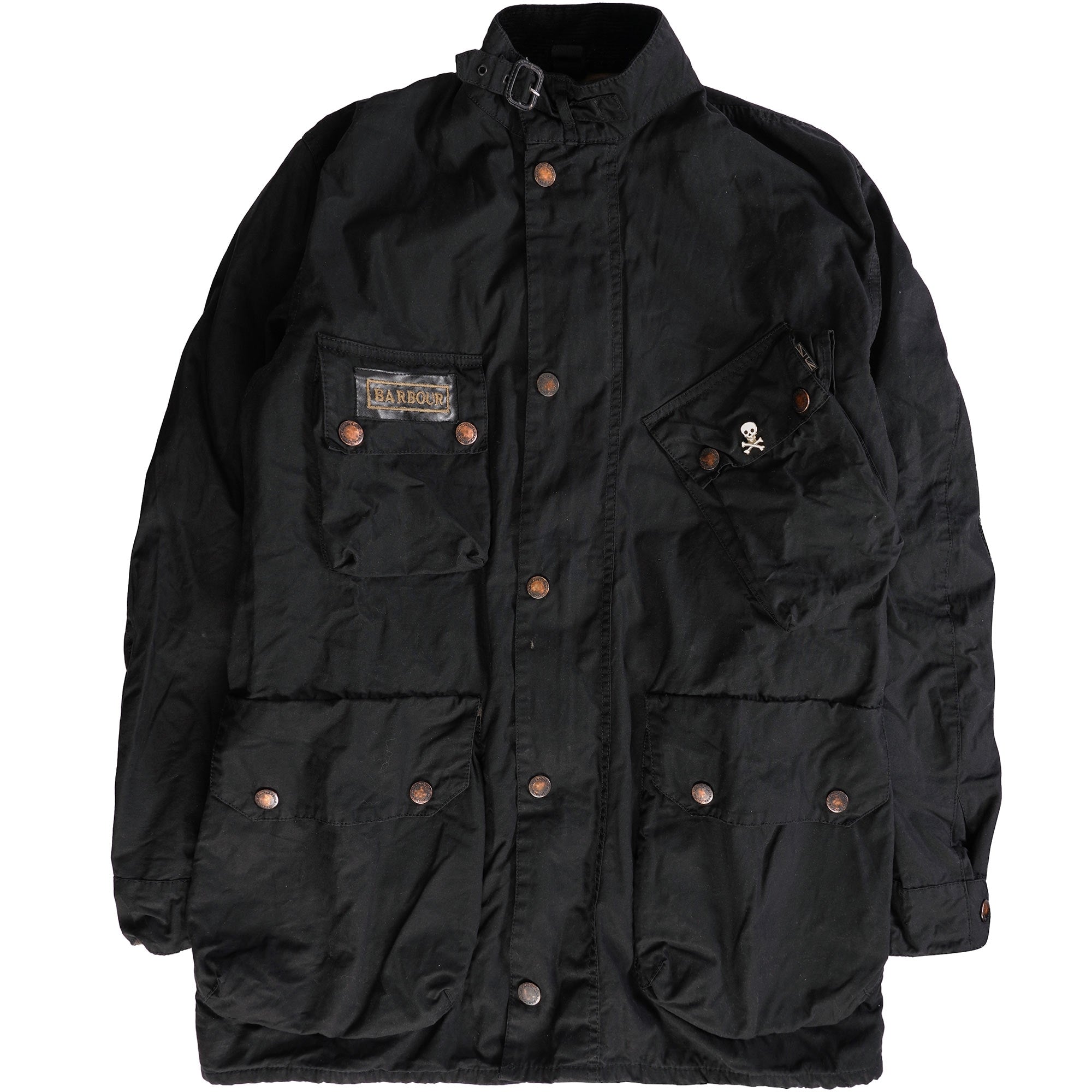 Barbour International Distressed Wax Jacket - Black – Stuarts London