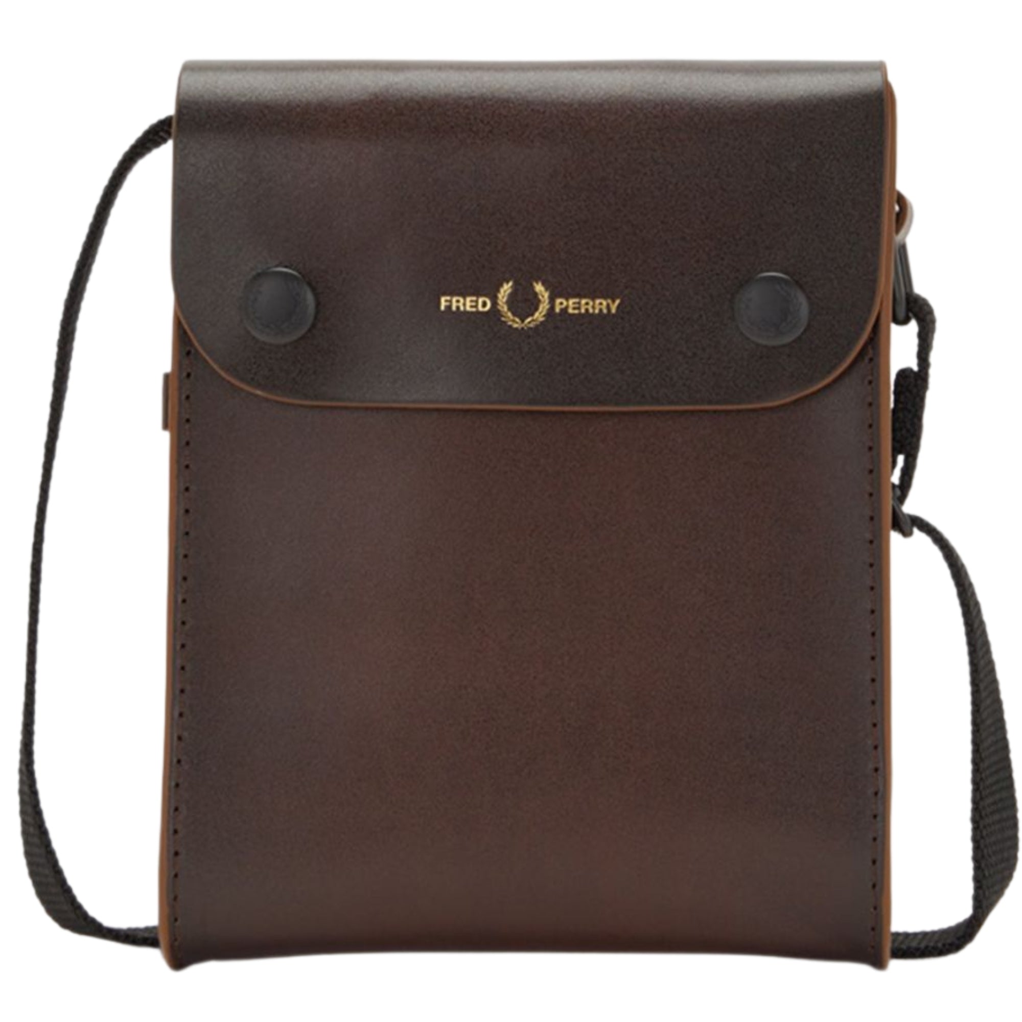 Fred Perry Burnished Leather Pouch - Oxblood – Stuarts London