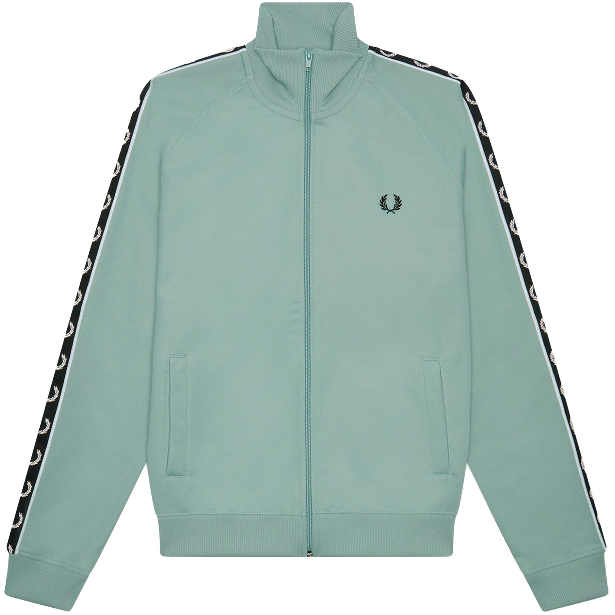 ジャケット・アウター fred perry track jacket mint green rare Fred Perry Contrast Taped Track Jacket - Silver Blue – Stuarts London