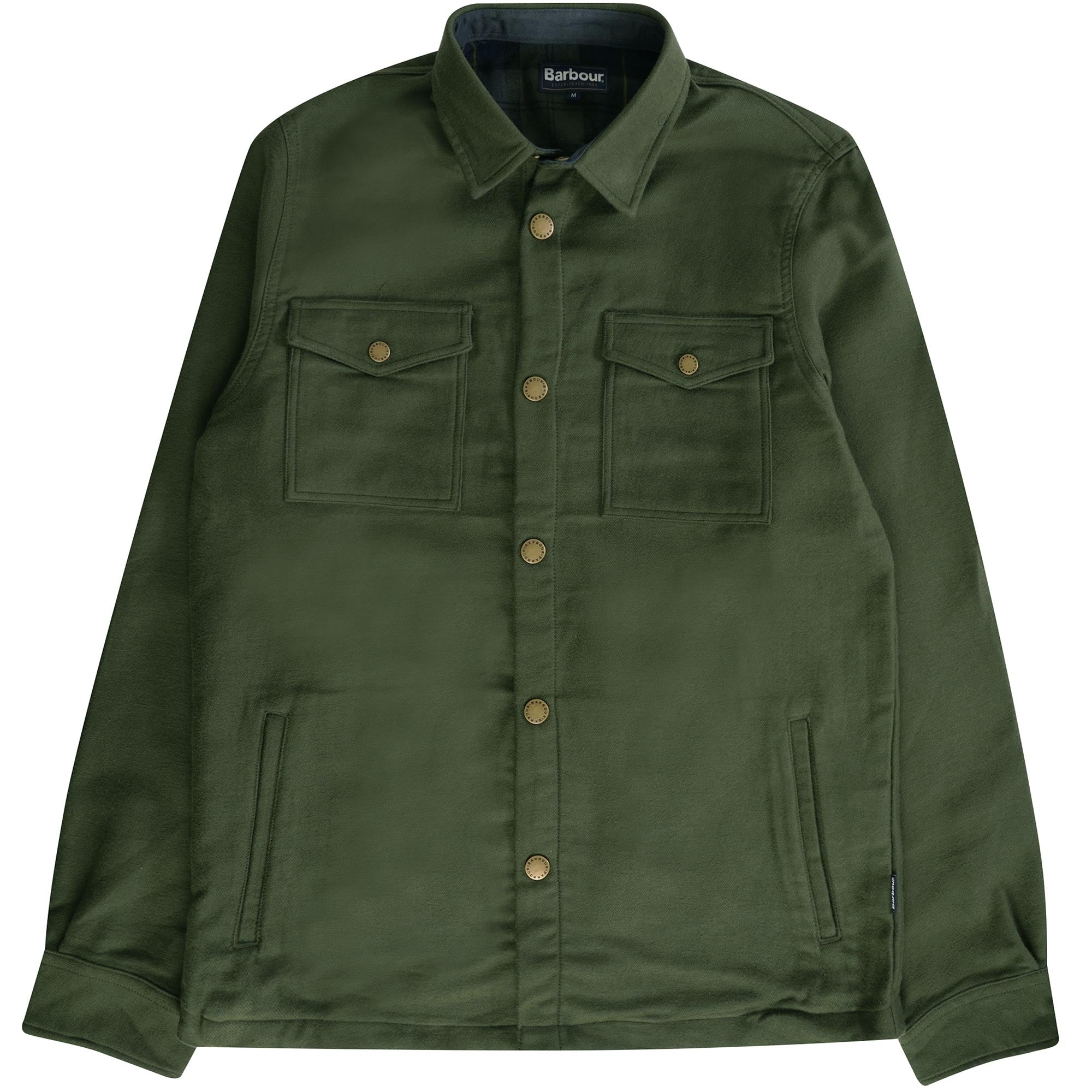 Barbour オリーブグリーン カバーオール M Barbour Cambridge Overshirt - Olive – Stuarts London