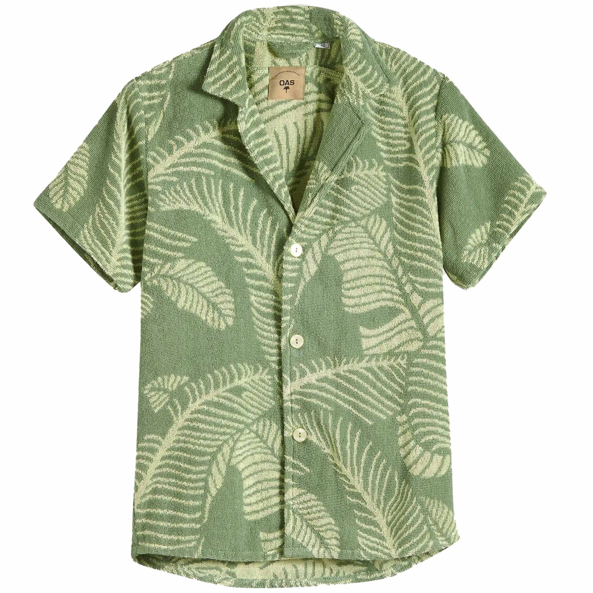 OAS Company Banana Leaf Cuba Terry Shirt - Green – Stuarts London