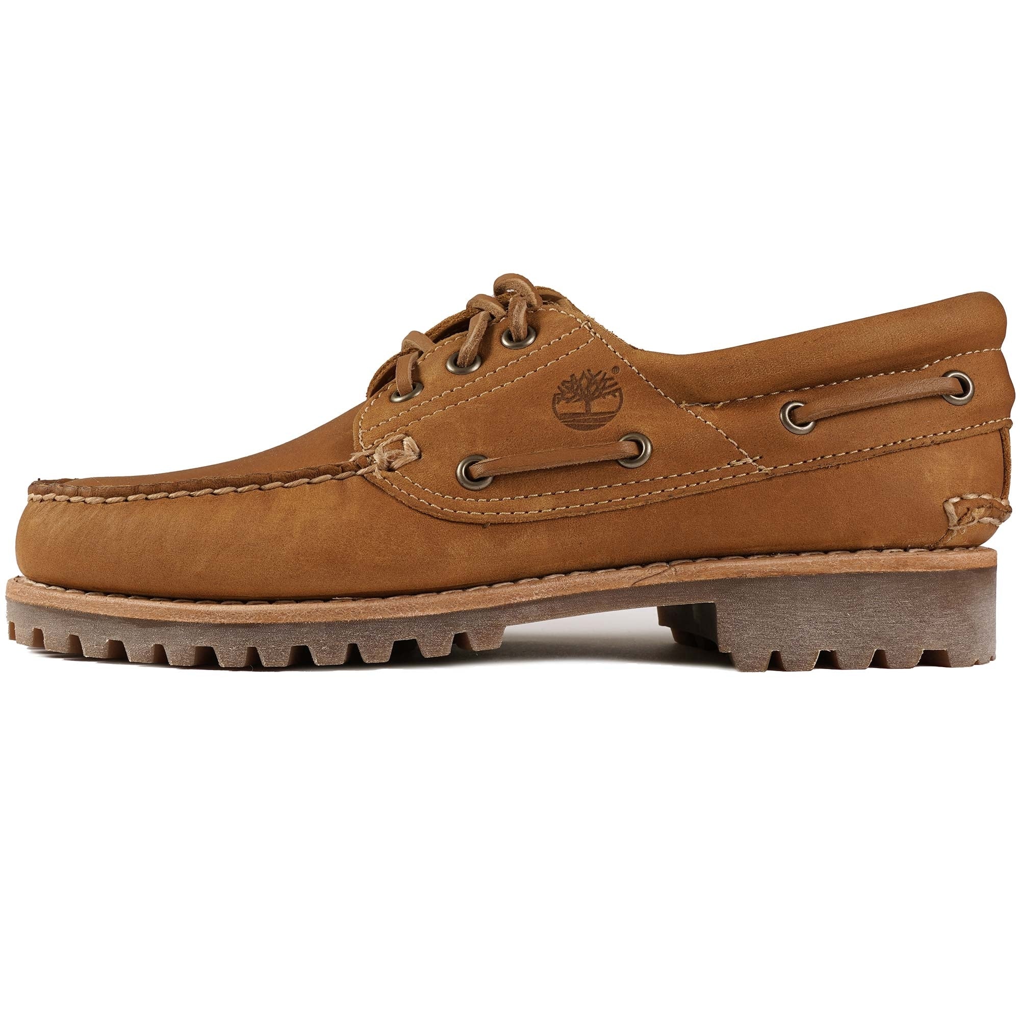 Timberland 3-Eye Lug Handsewn Boat Shoe - Tan Brown – Stuarts London