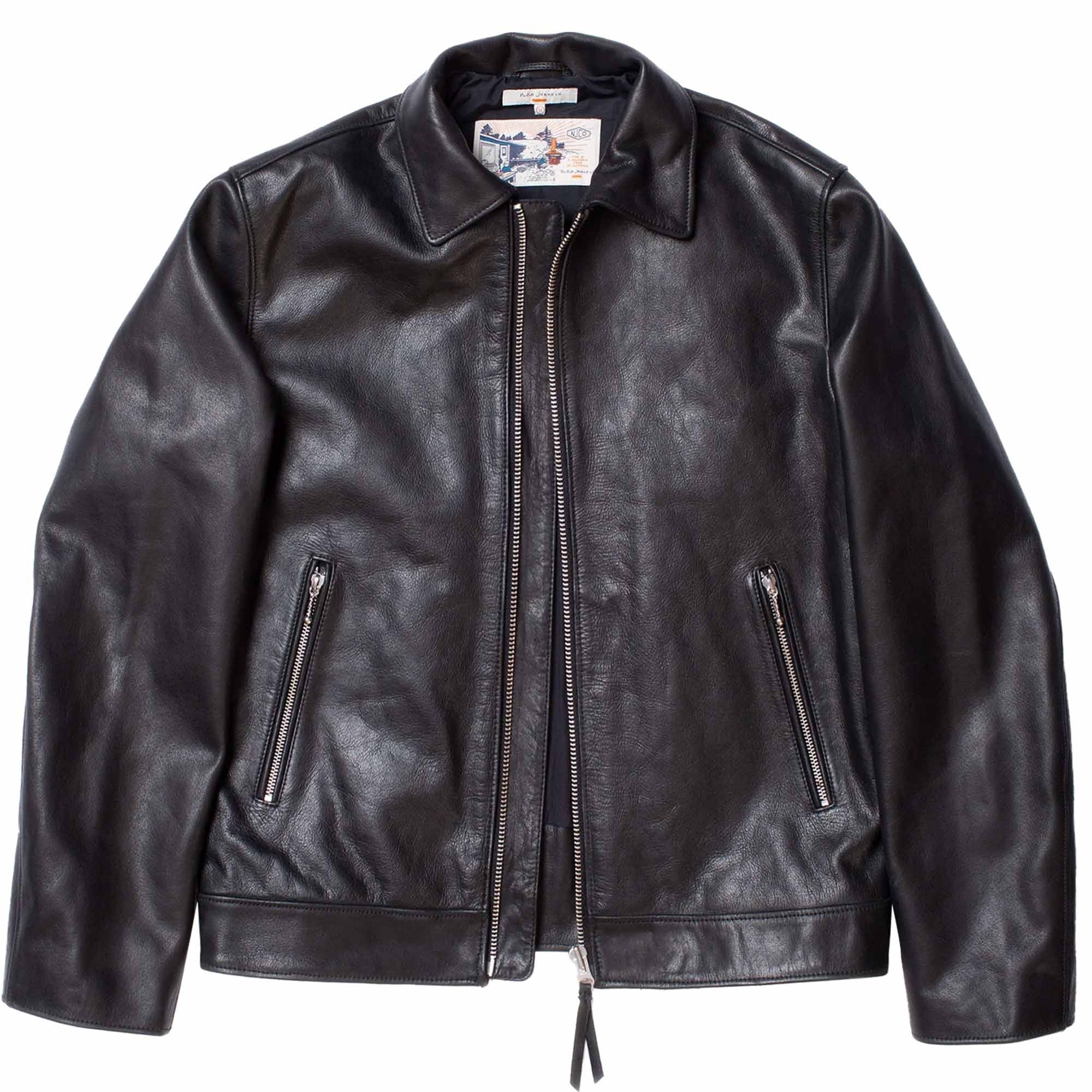 Nudie Jeans Eddy Rider Leather Jacket - Black – Stuarts London
