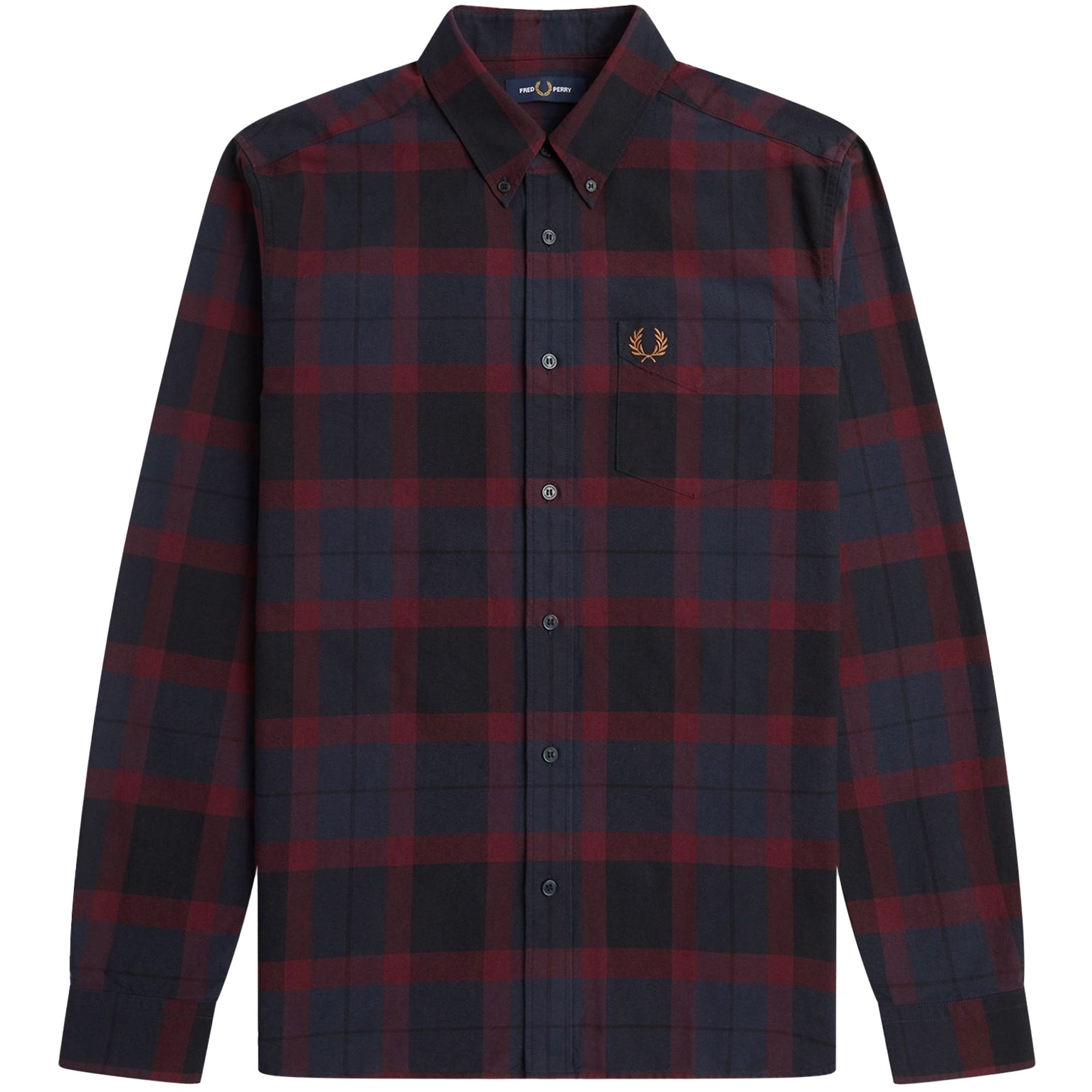Fred Perry Tartan Shirt - Oxblood – Stuarts London