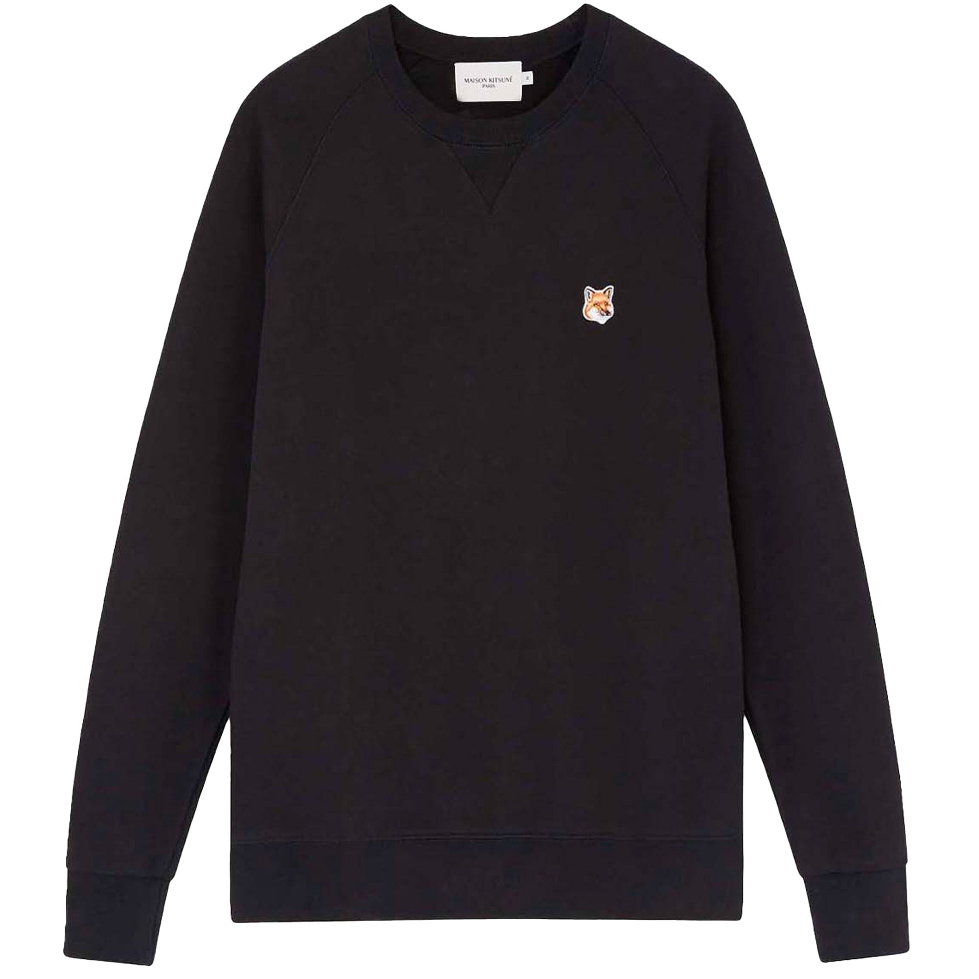 【MAISON KITSUNÉ】FOX HEAD PATCH SWEAT / S Maison Kitsune Fox Head Patch Sweatshirt - Black – Stuarts London