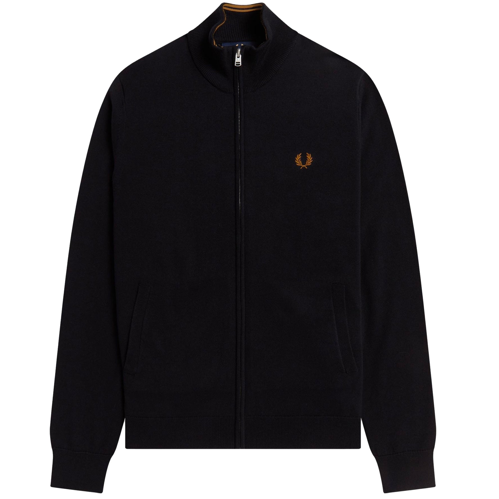 Fred Perry Classic Zip Through Cardigan - Black – Stuarts London