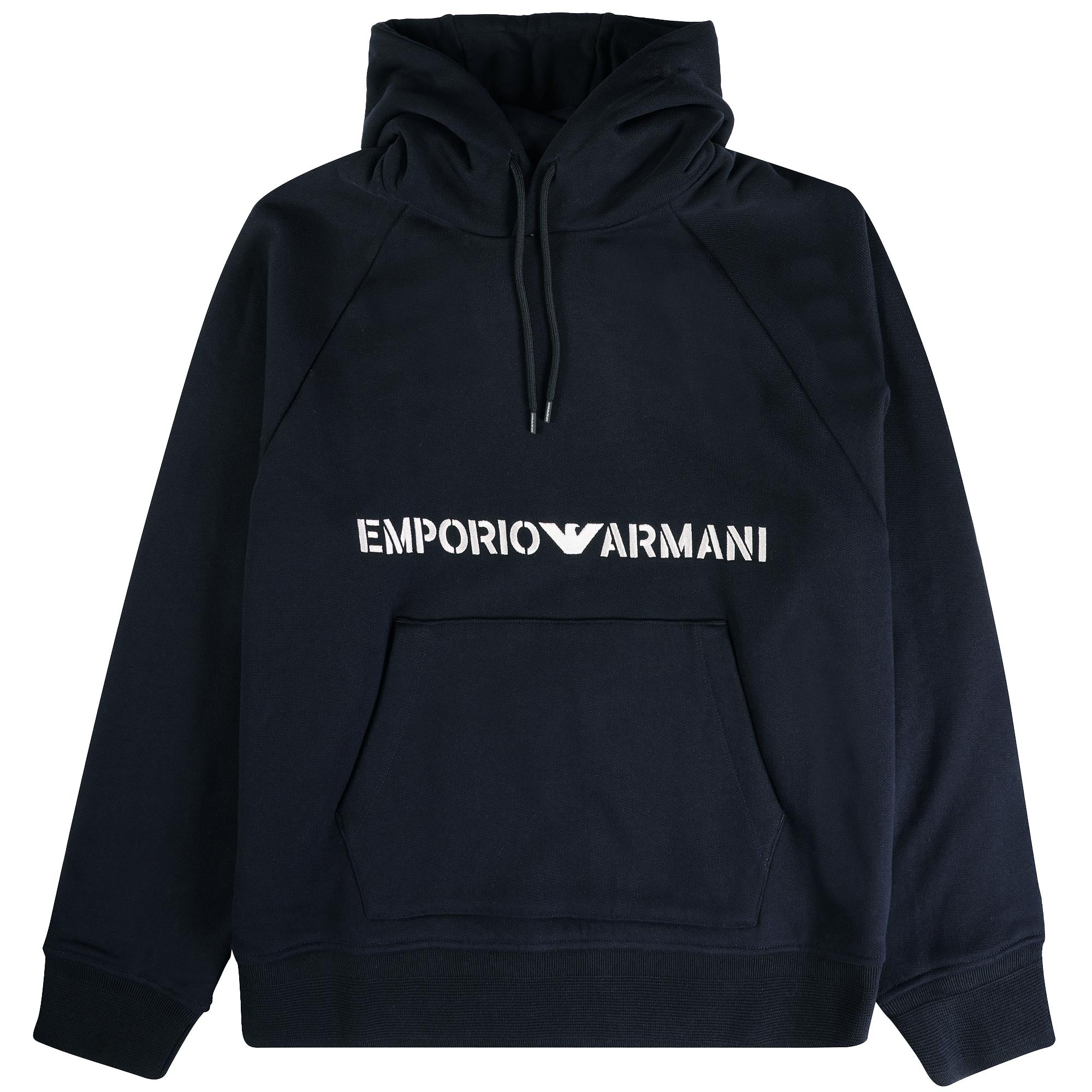 Emporio Armani Logo Hoodie - Navy – Stuarts London