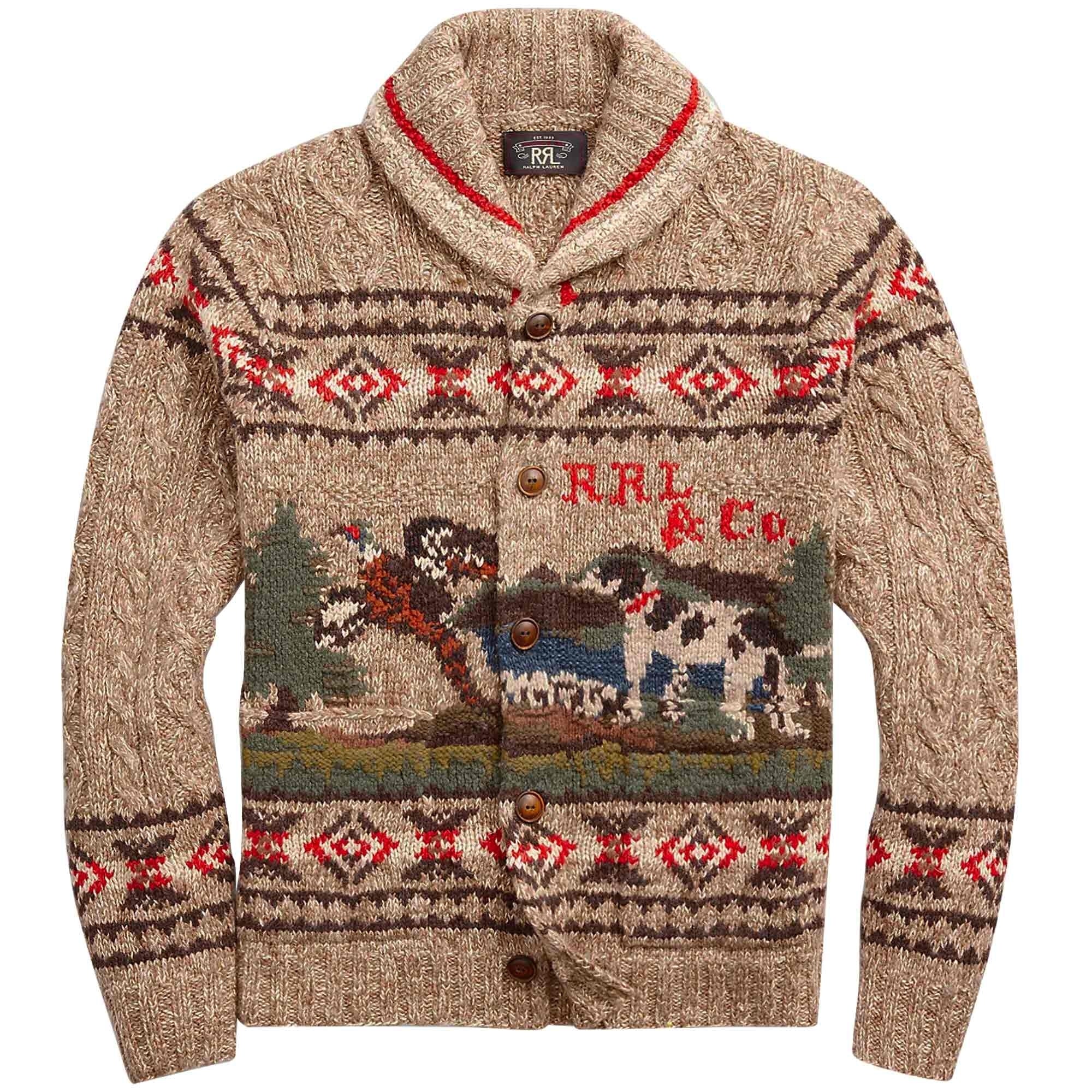RRL by Ralph Lauren Hand-Knit Linen-Blend Cardigan - Beige