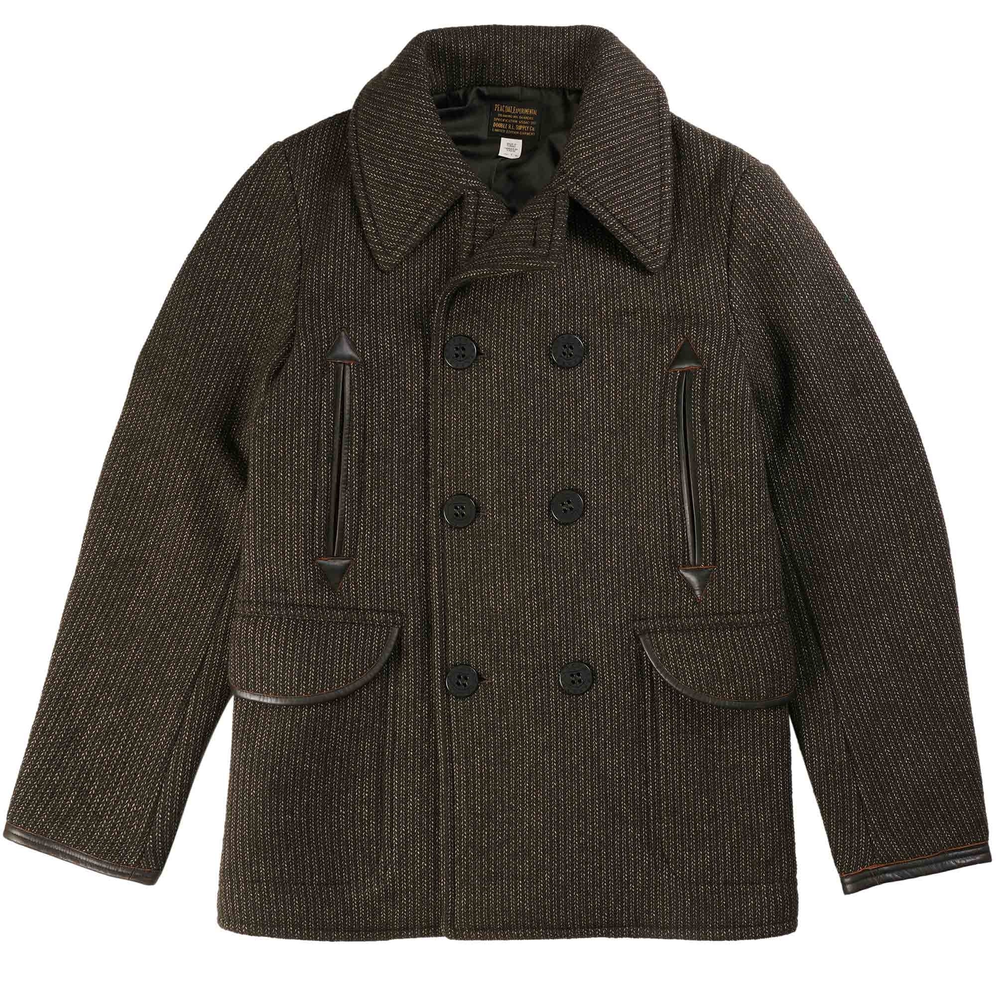 RRL by Ralph Lauren Wool Peacoat Jacket - Charcoal – Stuarts London