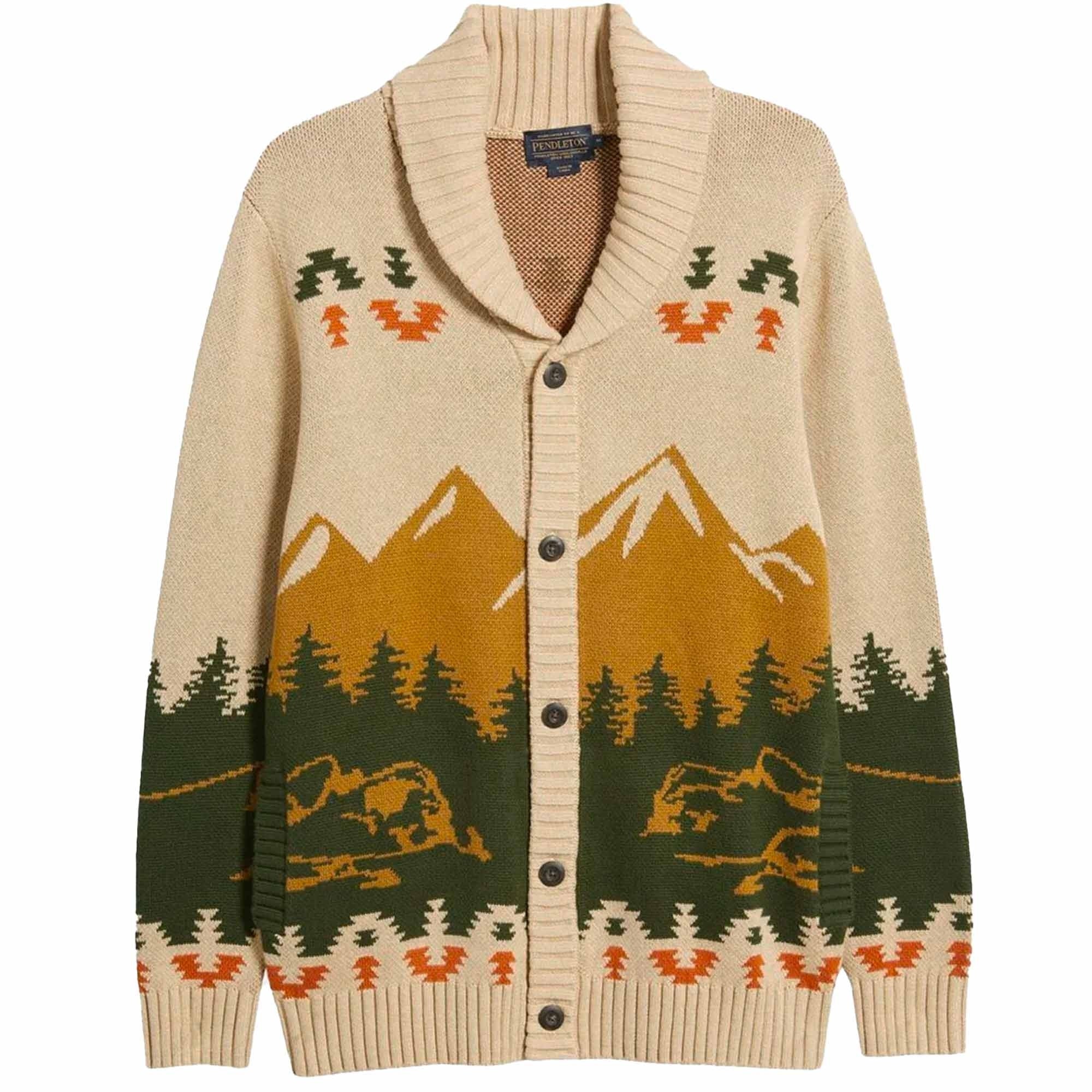 Pendleton Woolen Mills Camp Cotton Cardigan - Tan Peaks – Stuarts