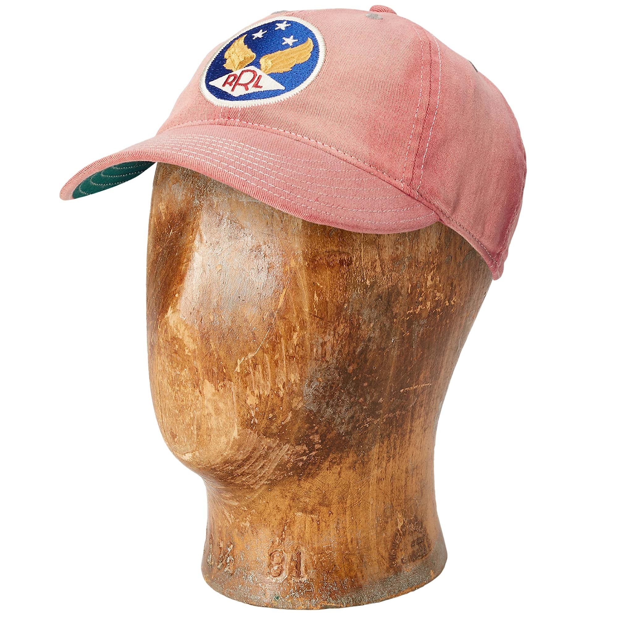 Double RL Winged-Logo Baseball Cap - Faded Red - RRLBLC-PNK