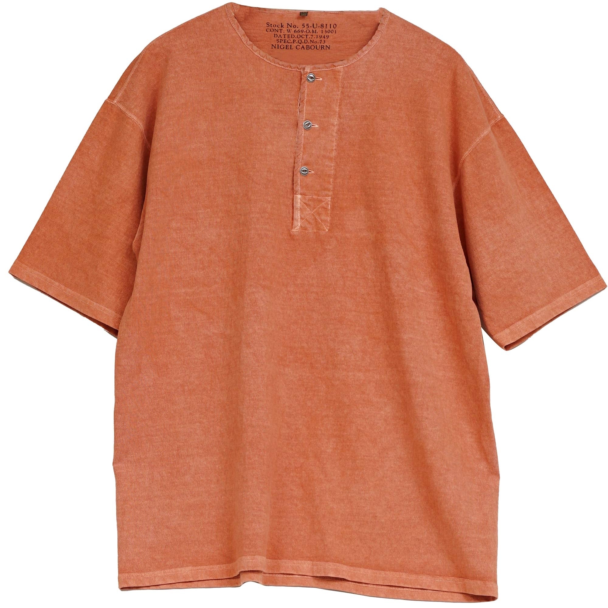 Nigel Cabourn 50s Henley T-Shirt - Orange – Stuarts London