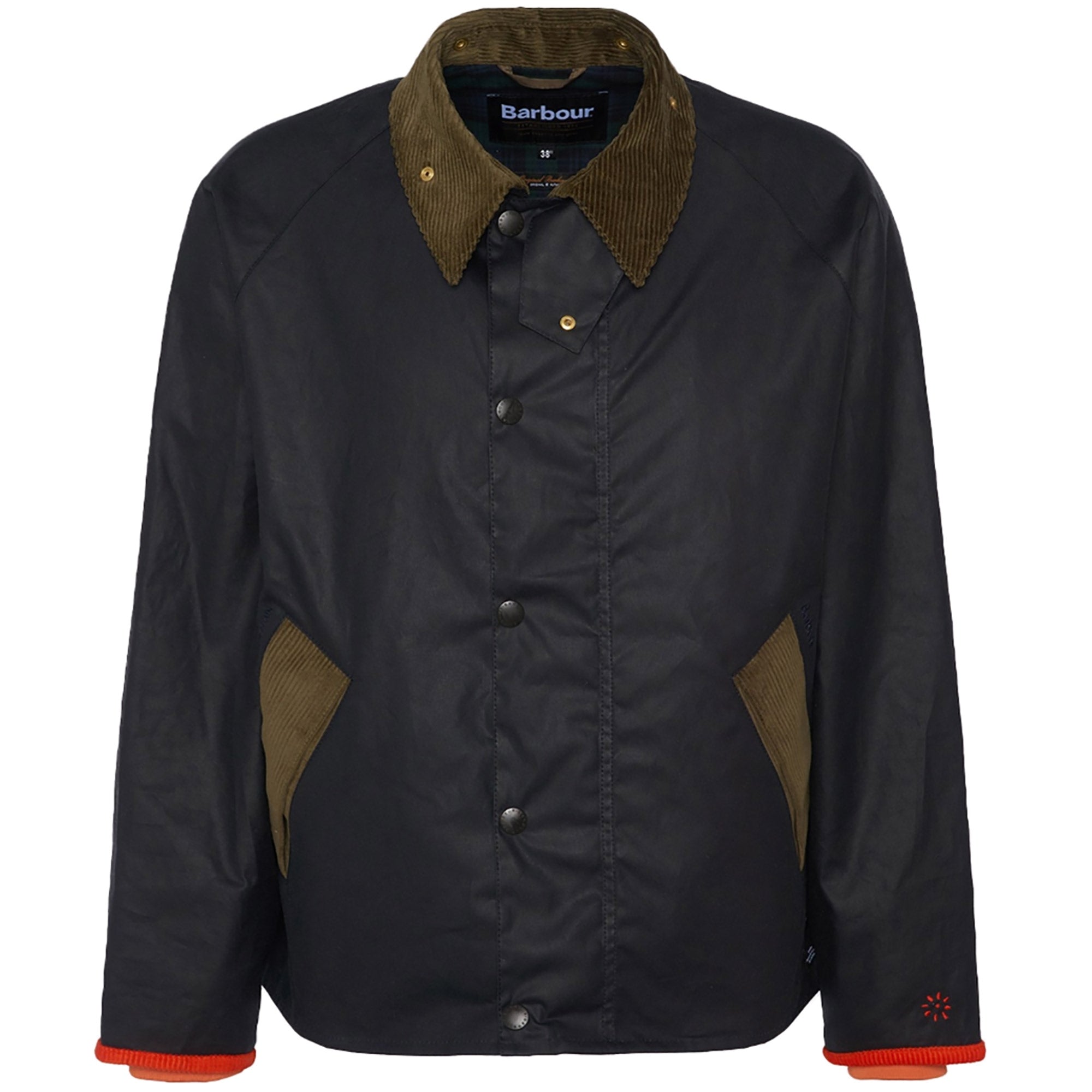 Barbour x Flower Mountain Oversized Transport Waxed Jacket - Navy