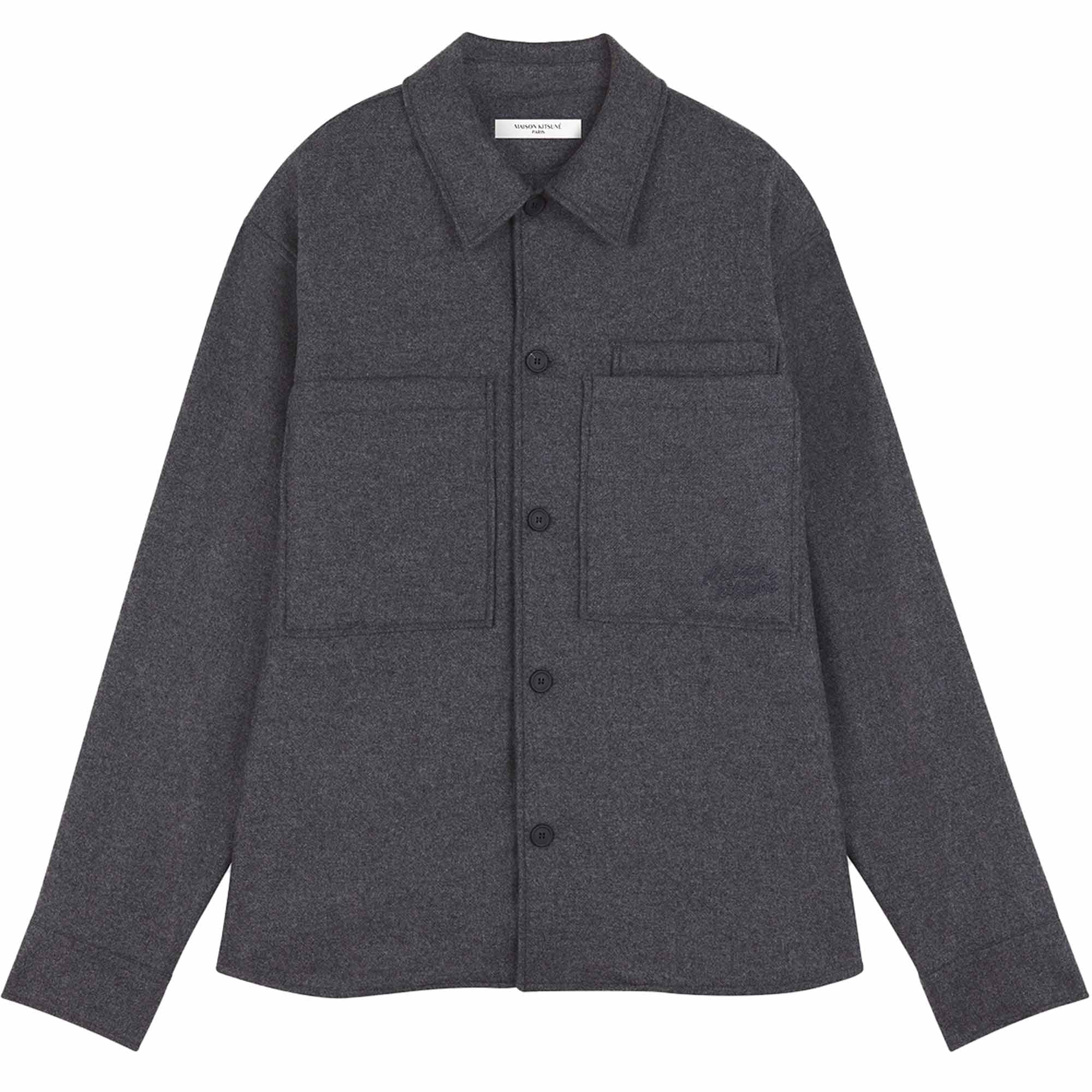 Maison Kitsune Overshirt - Grey – Stuarts London