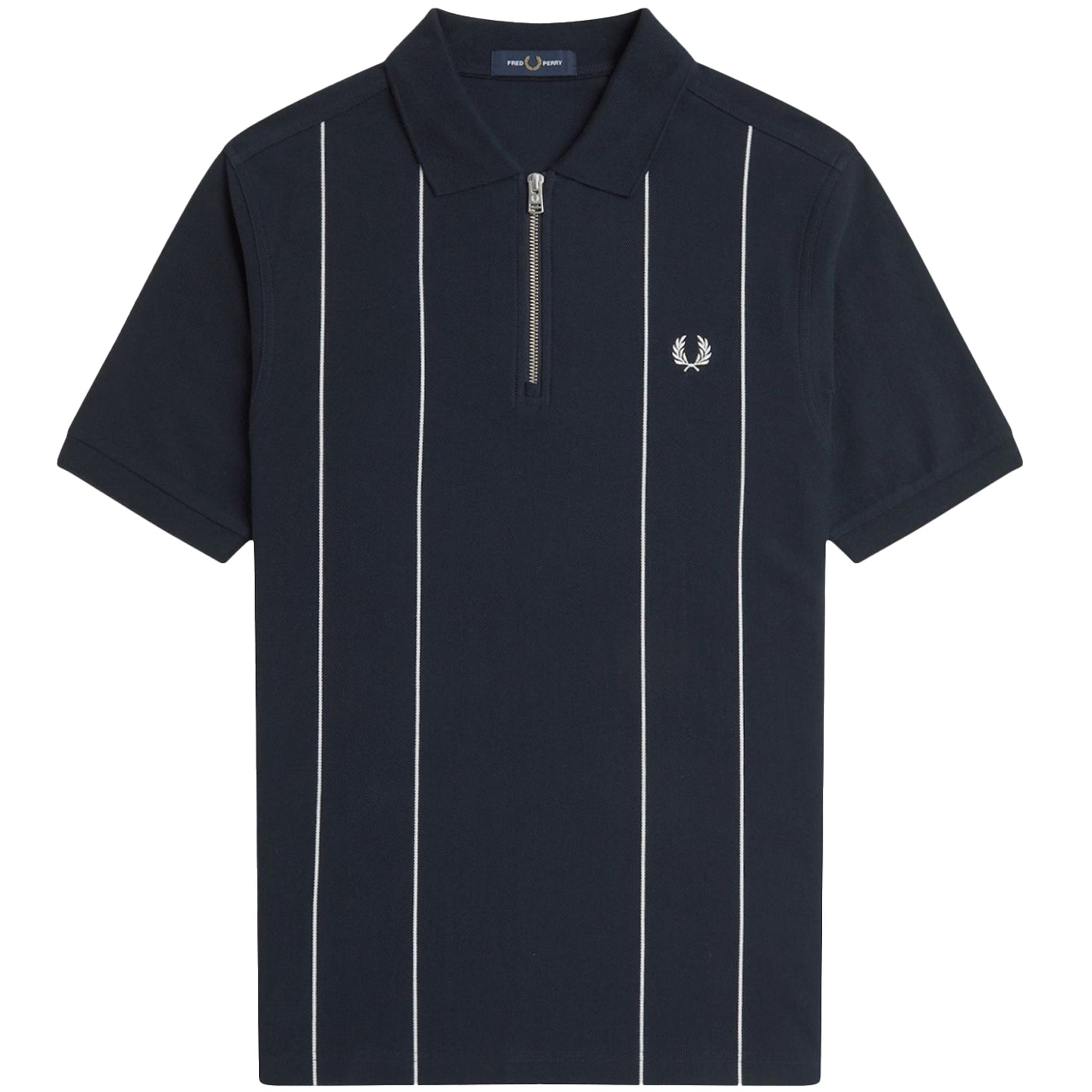 b*o様 ERNEST W. BAKER PIN STRIPE POLO Ernest W. Baker: White & Green Striped Polo | SSENSE
