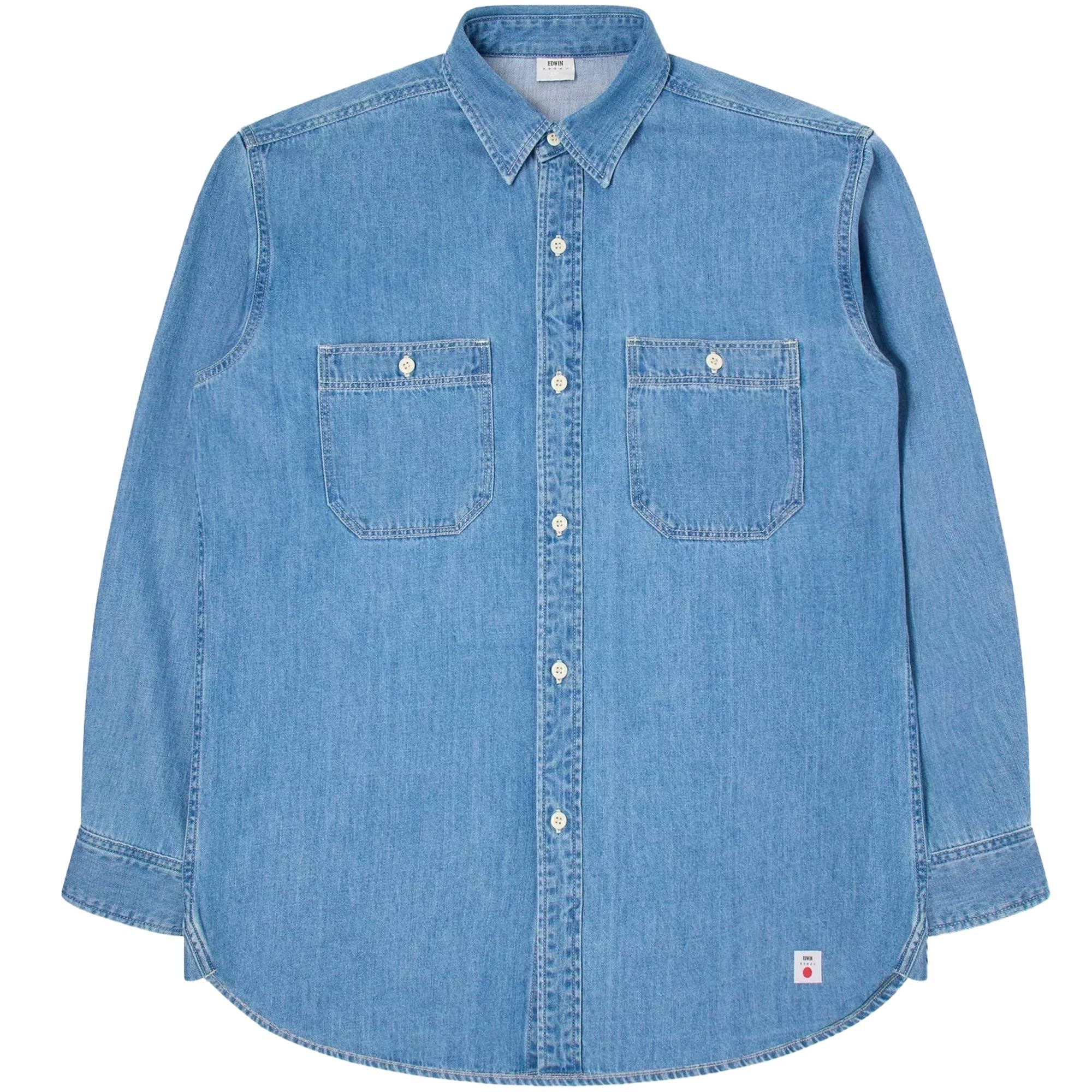 Edwin Denim Work Shirt - Light Blue – Stuarts London