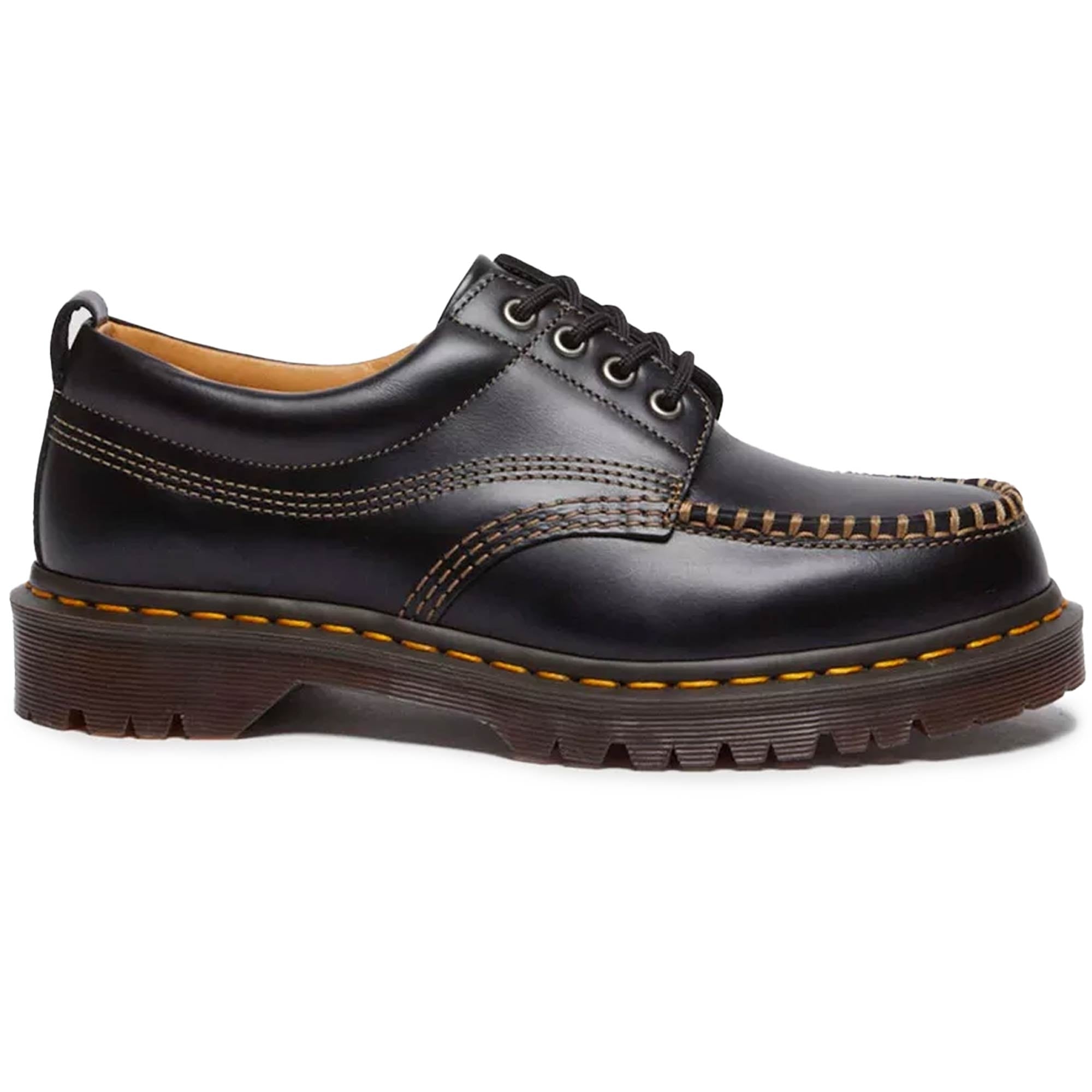 Dr. Martens Lowell Leather Moc Toe Shoes - Black 31816001-BLK