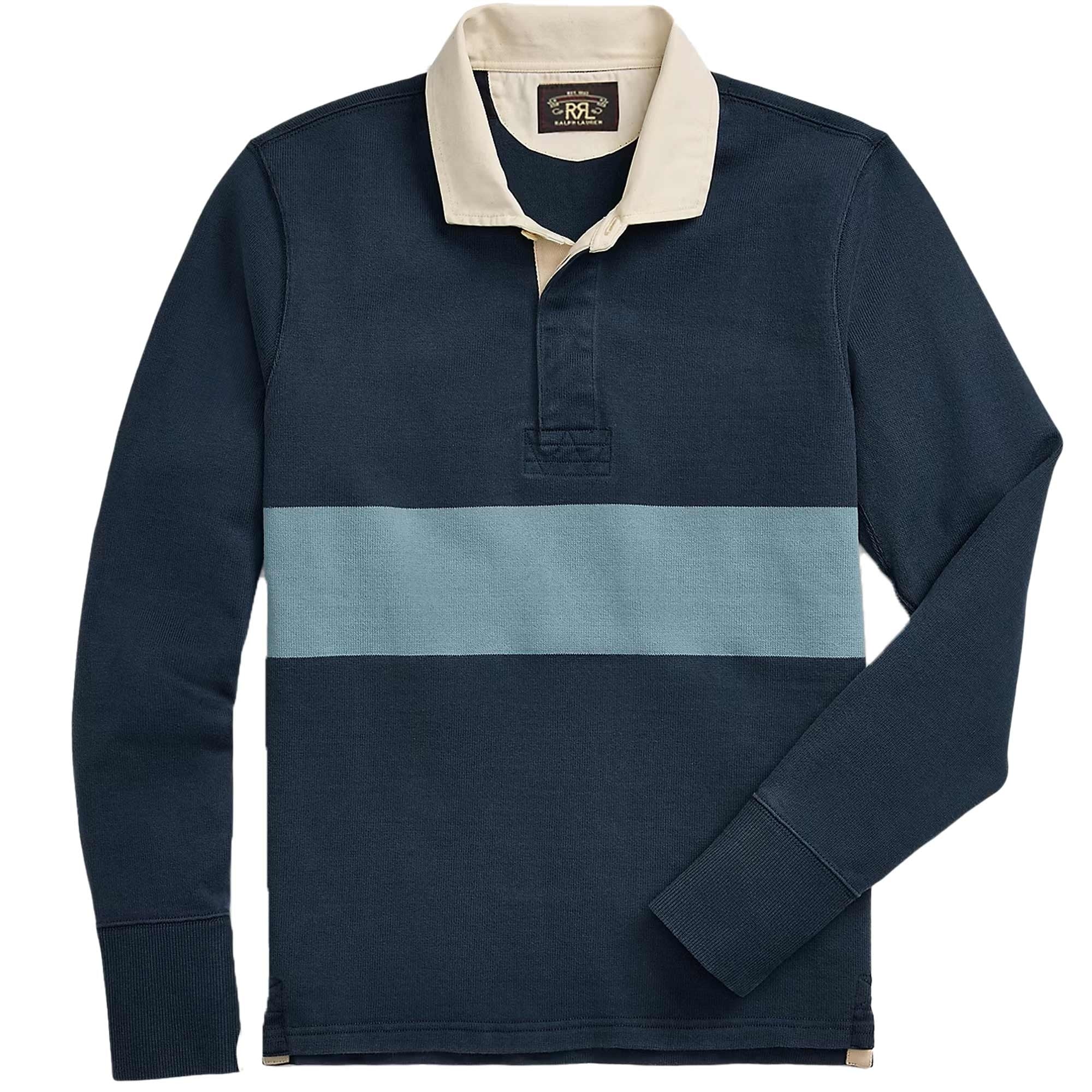 RRL by Ralph Lauren Rugby Shirt - Blue – Stuarts London
