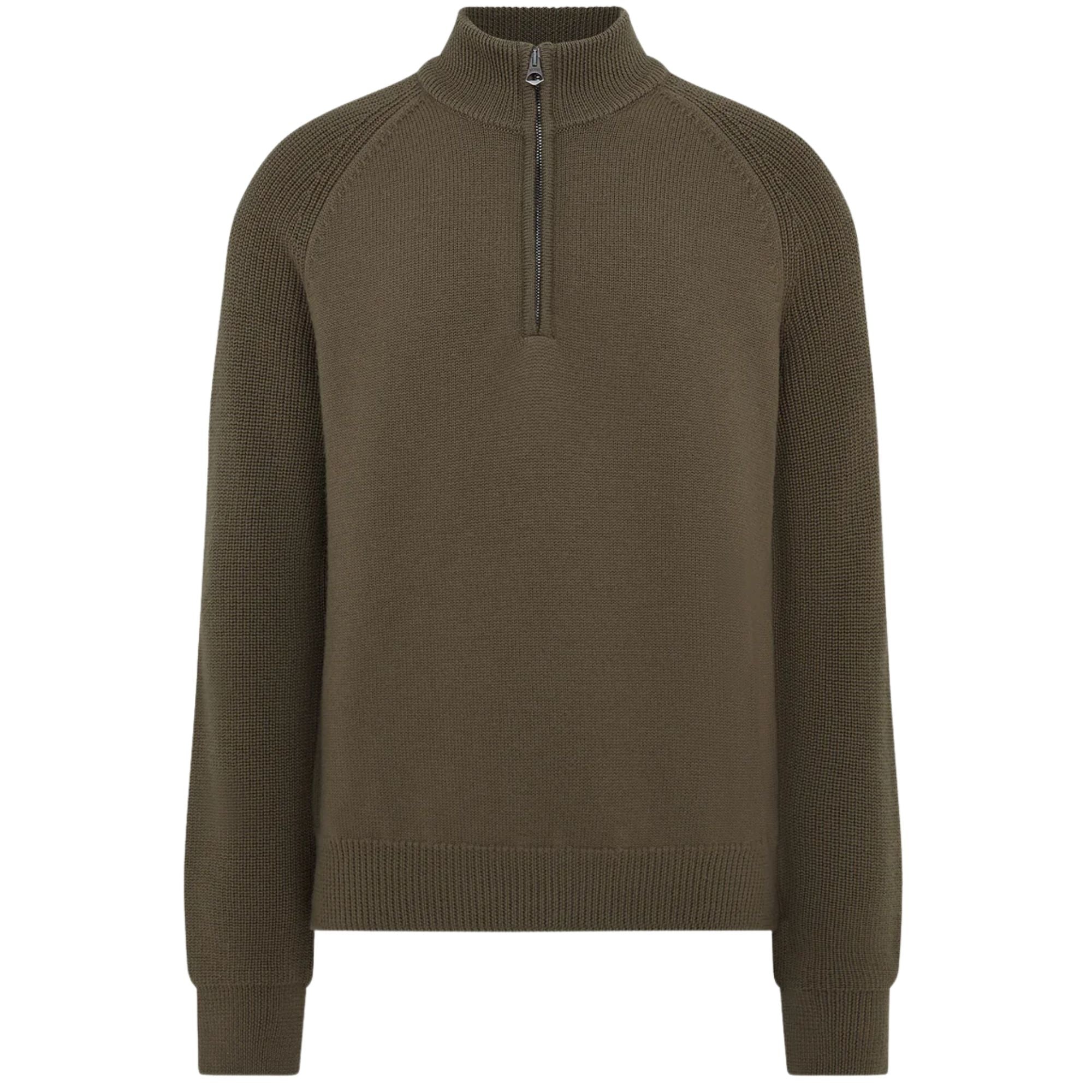 Belstaff Aspect Quarter Zip Jumper - Major Brown – Stuarts London