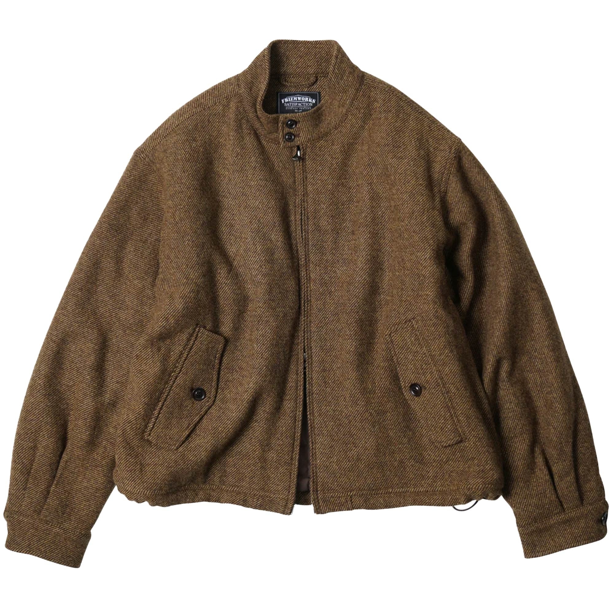 FrizmWORKS Wool Harrington Jacket - Brown – Stuarts London