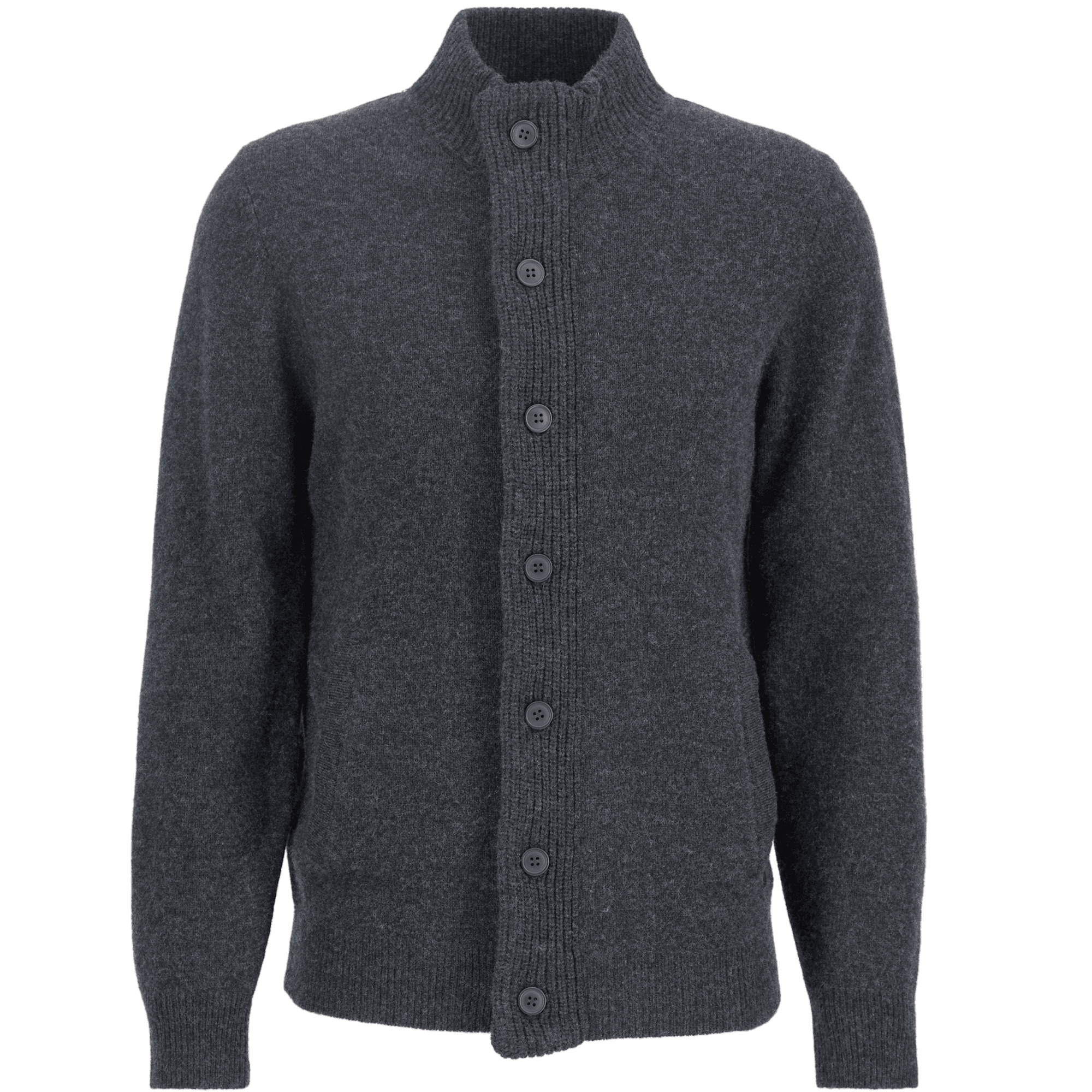 Barbour Elbow-Patch Cardigan - Charcoal – Stuarts London