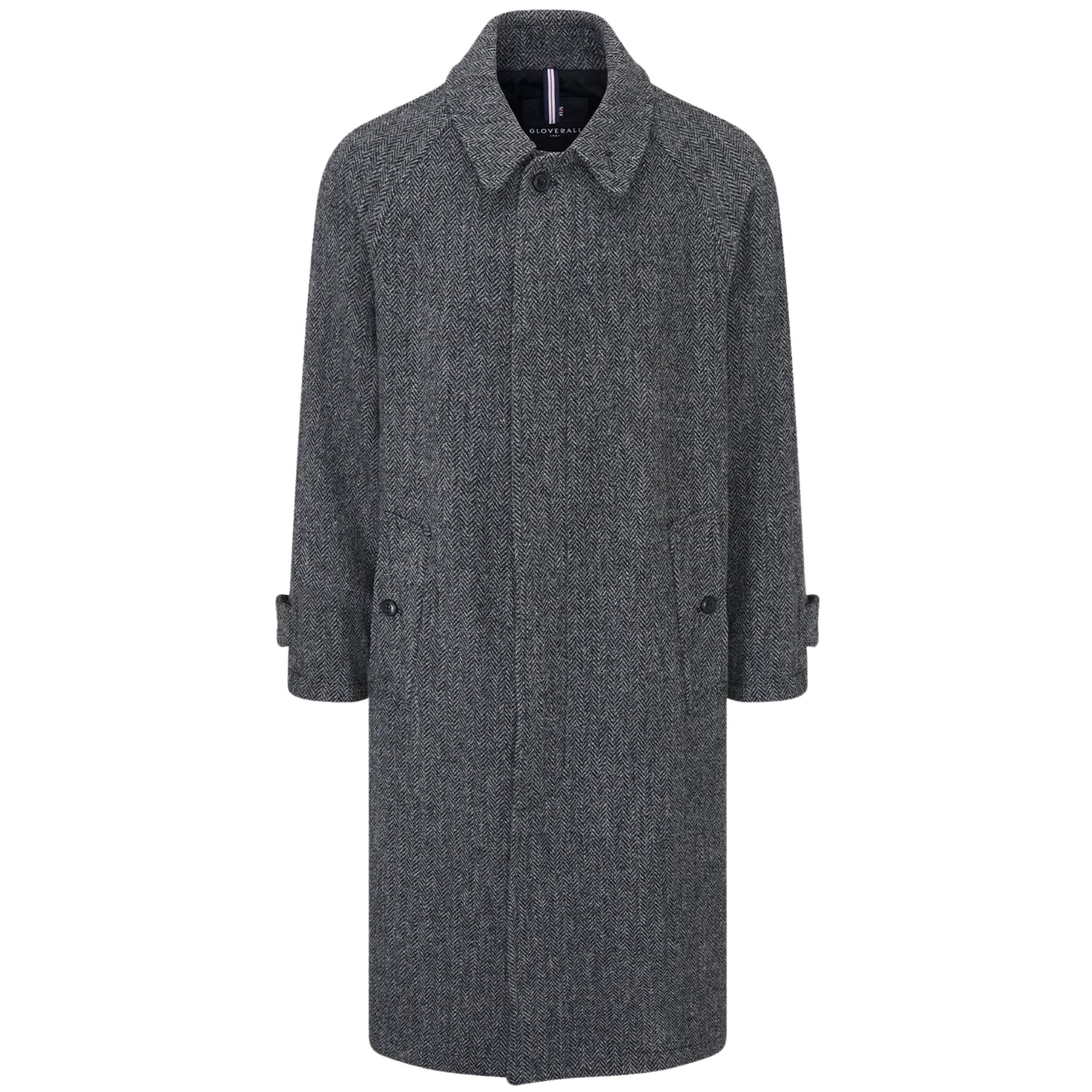 Gloverall Harris Tweed Coat - Charcoal MC5480 – Stuarts London