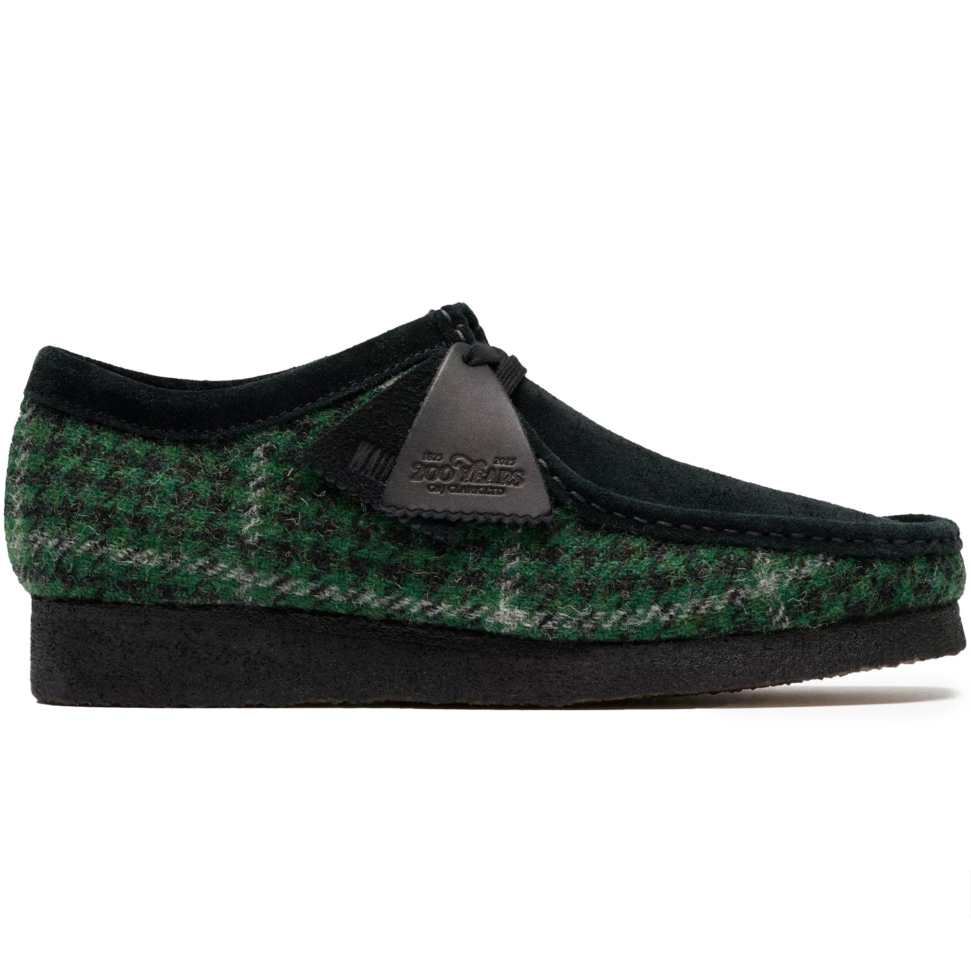 Clarks Originals Wallabee Shoes Mens 10 Green Wool Houndstooth Plaid‎ Tweed CLARKS WALLABEE × Harris Tweed — nouvelle collection 190€ L  main image 2