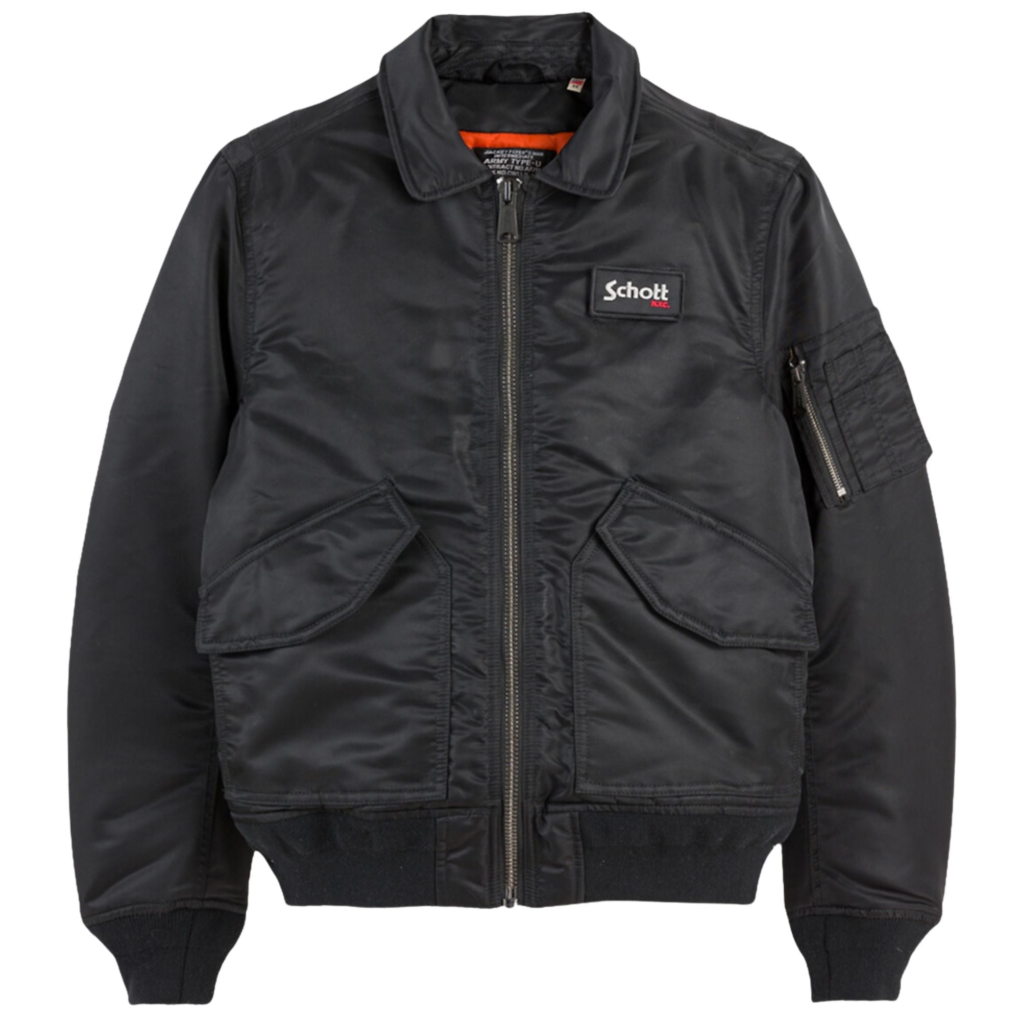 Schott 90's Fit Bomber Jacket - Black 21090RS-BLK – Stuarts London