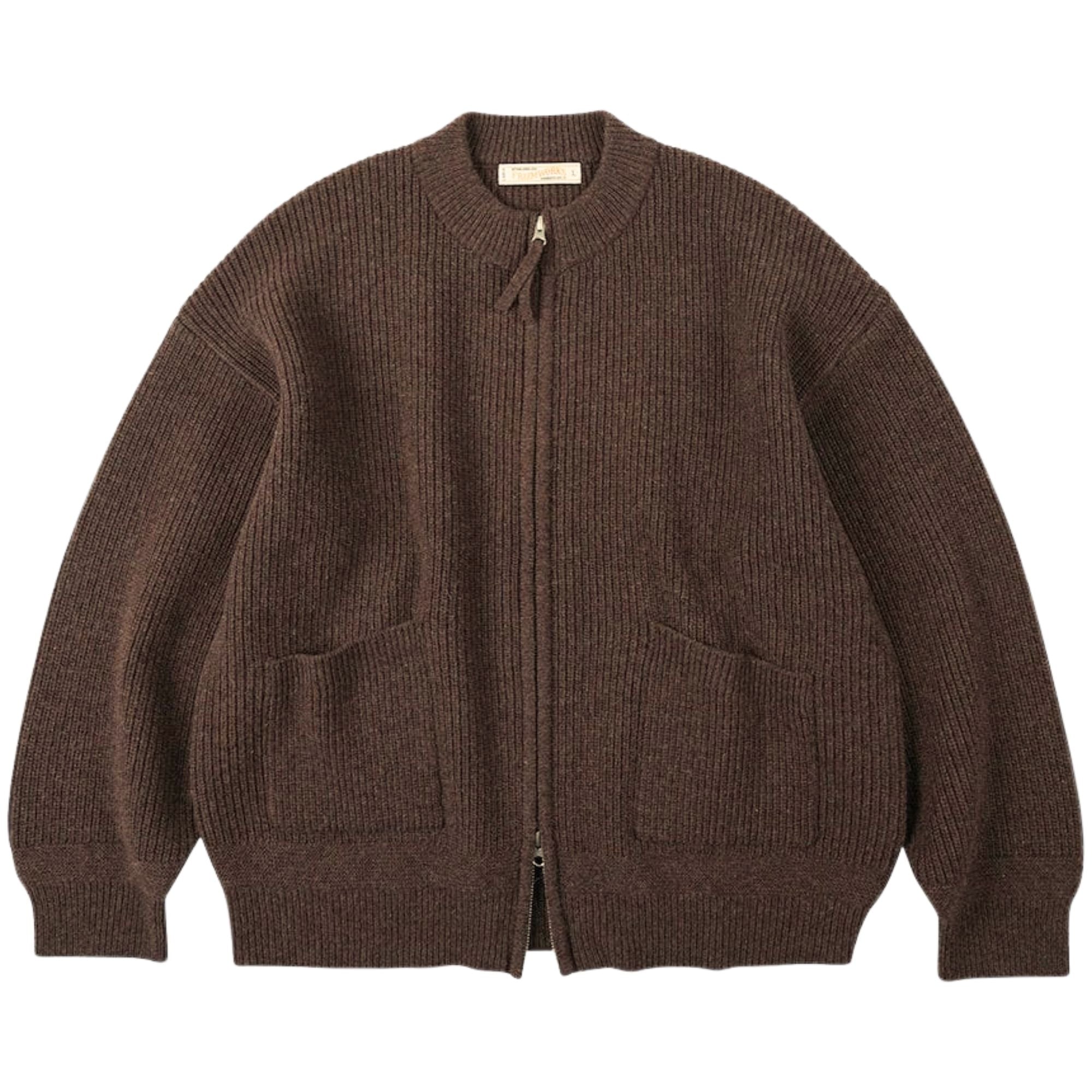 FrizmWORKS Wool Deck Zip Up Cardigan - Choco Brown – Stuarts London