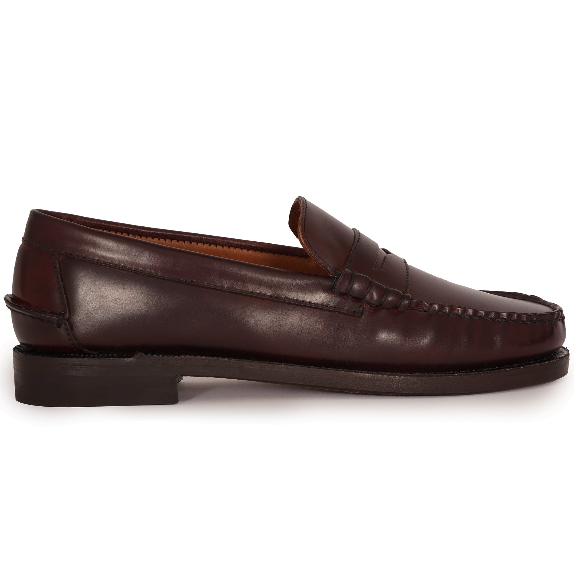 Sebago x Stuarts Dan Cordovan Penny Loafer - Brown Burgundy