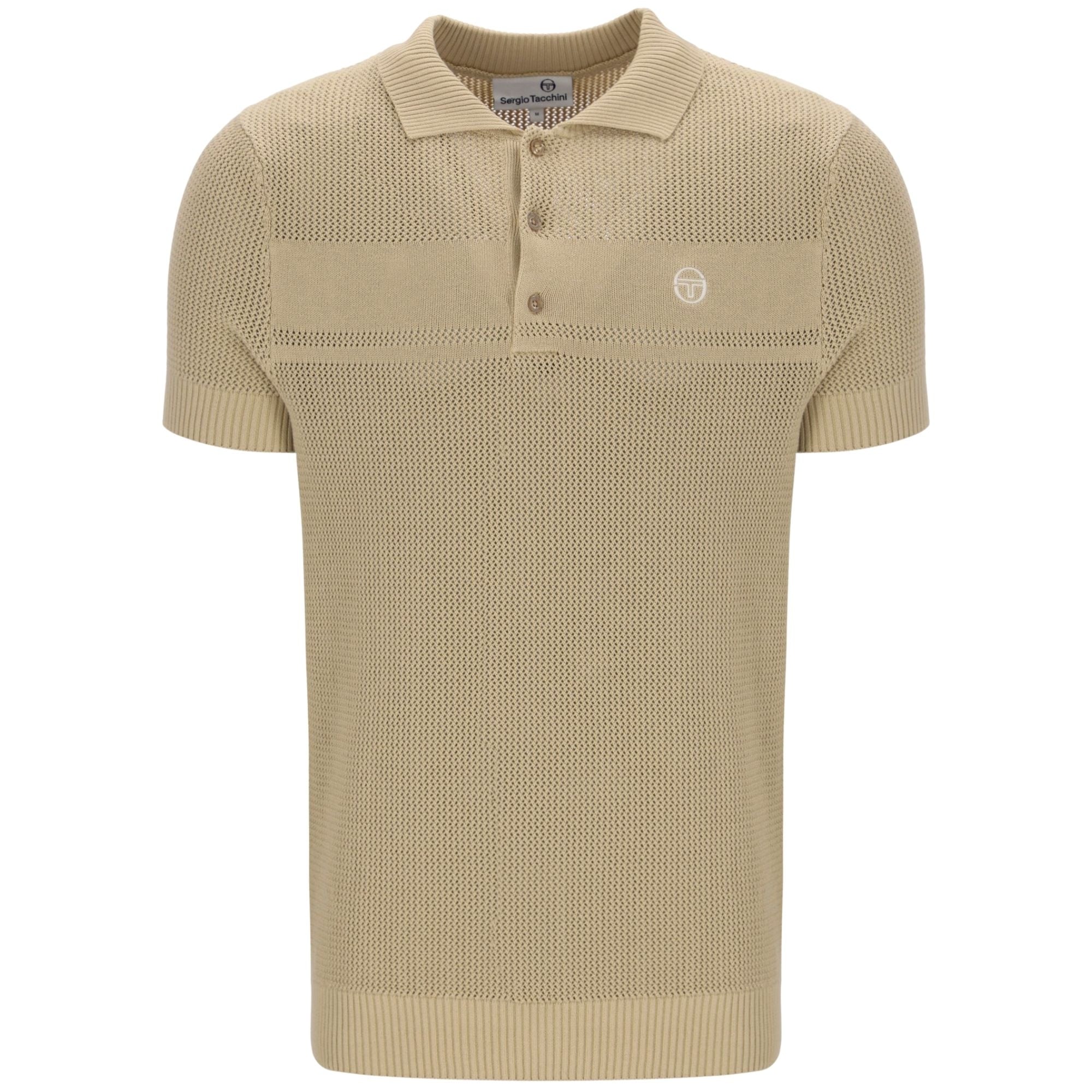 Sergio Tacchini Sabino Knit Polo Shirt - Desert – Stuarts London