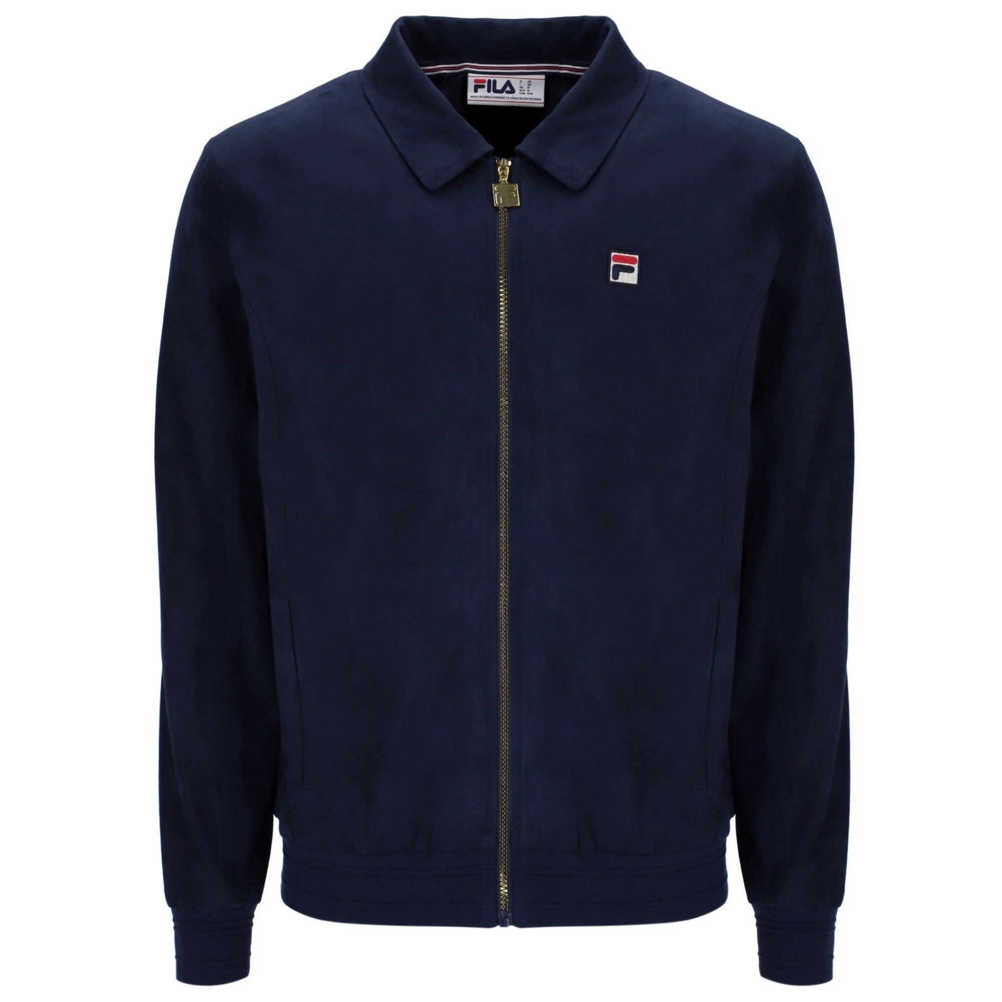FILA ネイビー モコモロジャケット Fila Vintage Francesco Suede Jacket - Fila Navy – Stuarts London