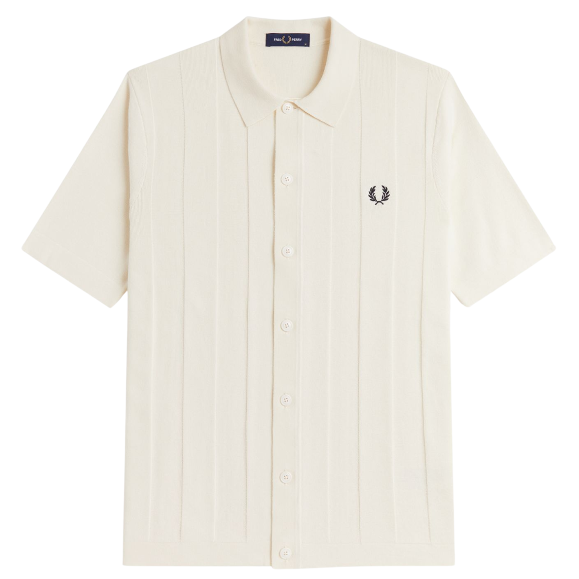 Fred Perry Tonal Vertical Stripe Shirt - Ecru – Stuarts London