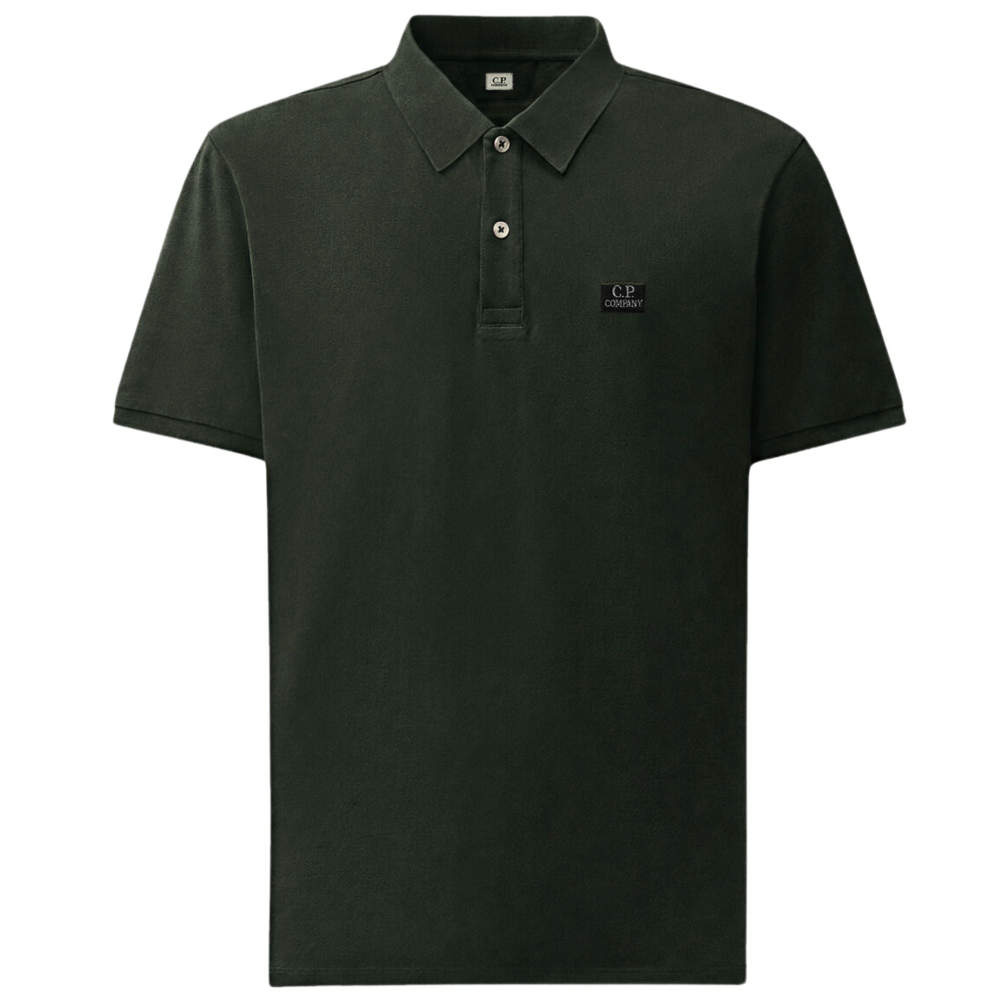 C.P Company Stretch Piquet Short Sleeve Polo - Raven 05263-RAV