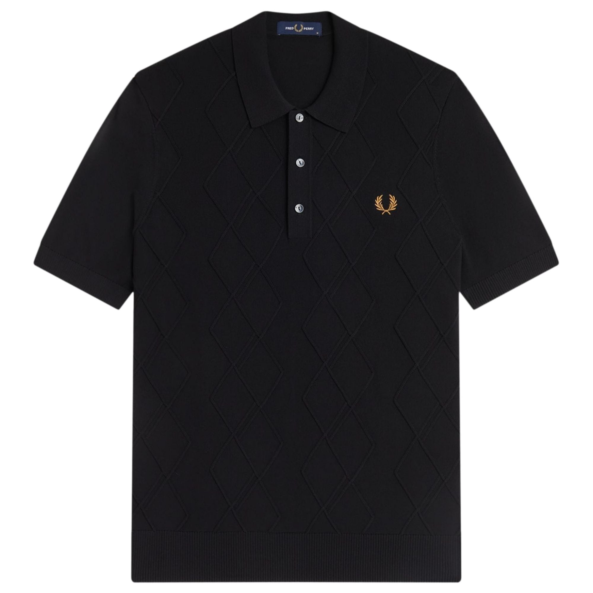 Fred Perry Cable Knitted Shirt - Black K9748-102 – Stuarts London